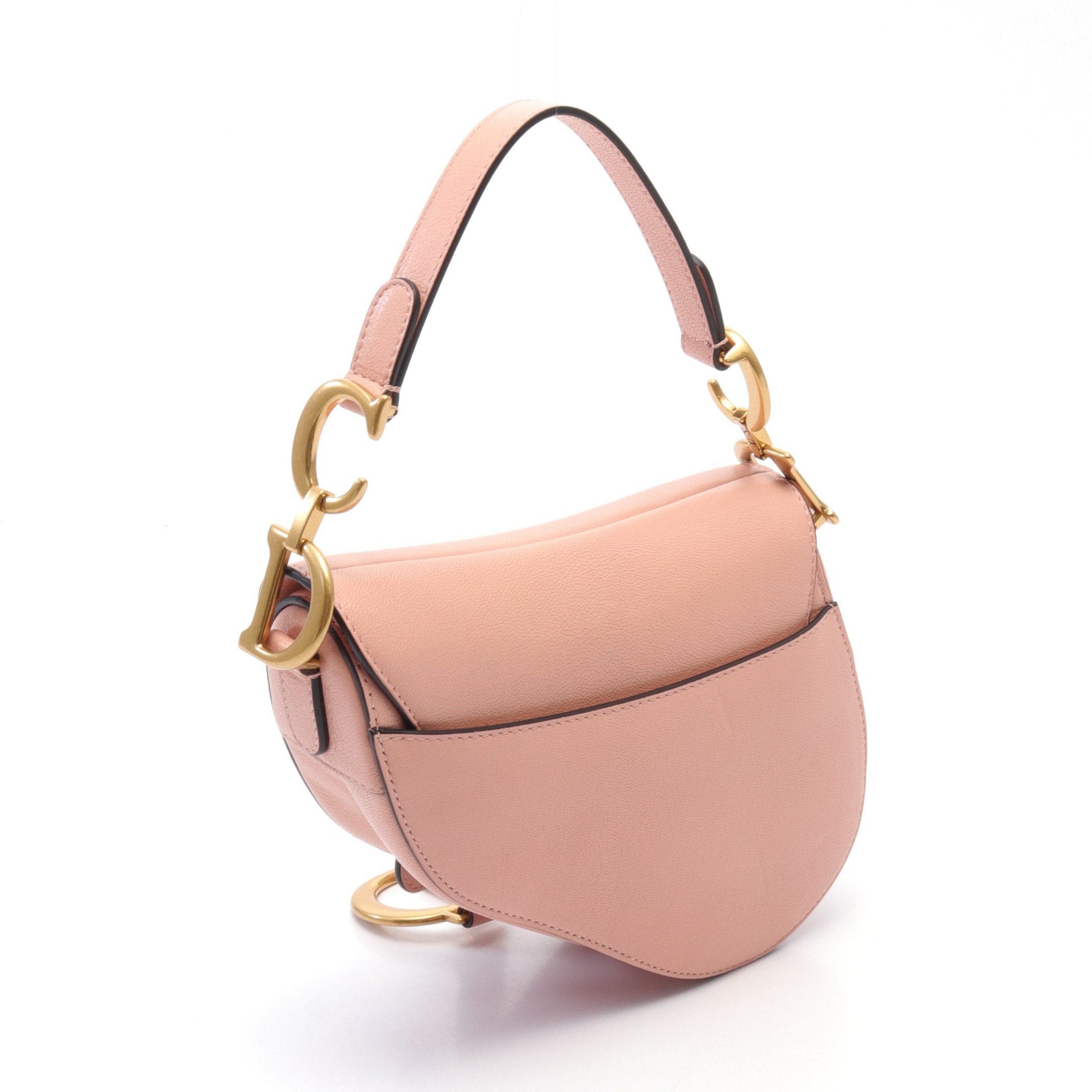 Dior Dior Saddle Handbag Leather Pink Size ONE SIZE - 2 Thumbnail