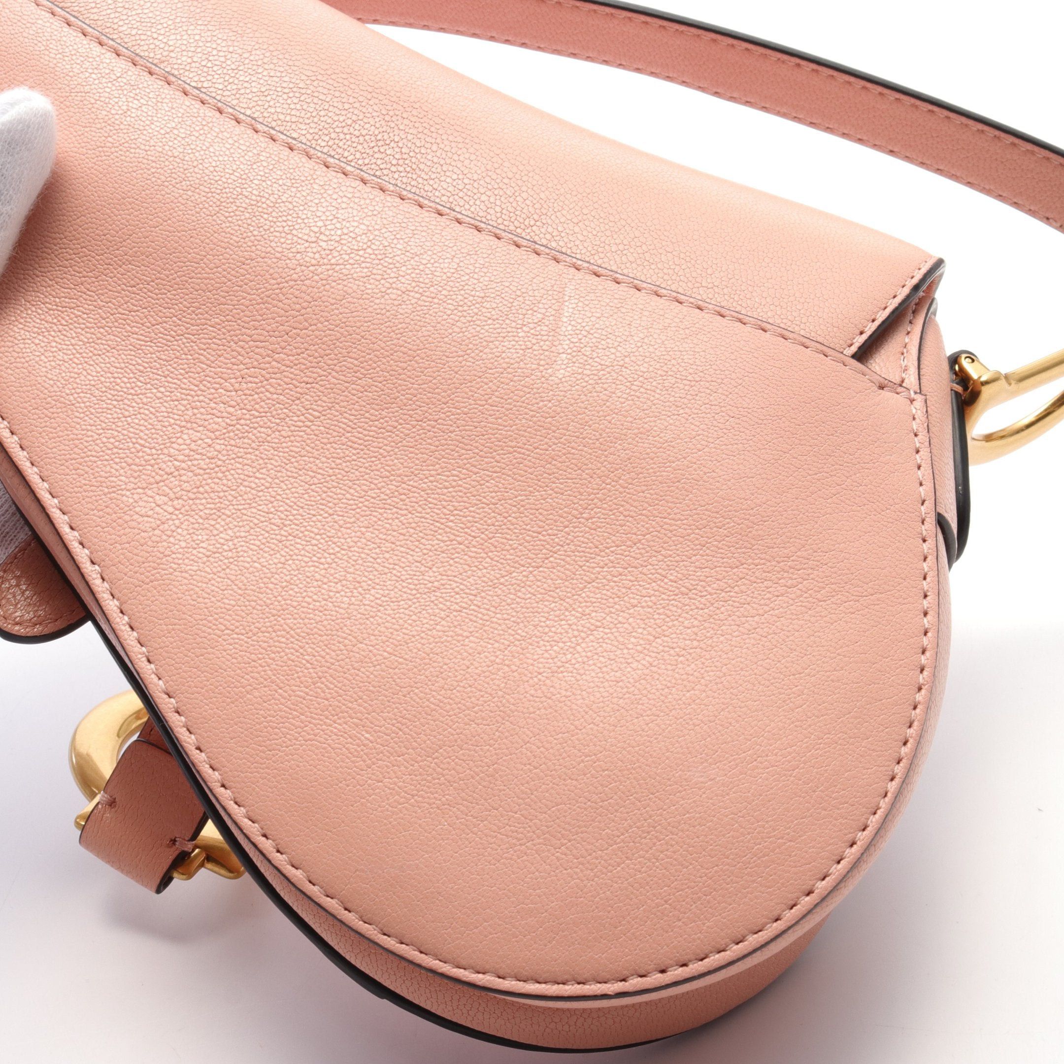 Dior Dior Saddle Handbag Leather Pink Size ONE SIZE - 5 Thumbnail
