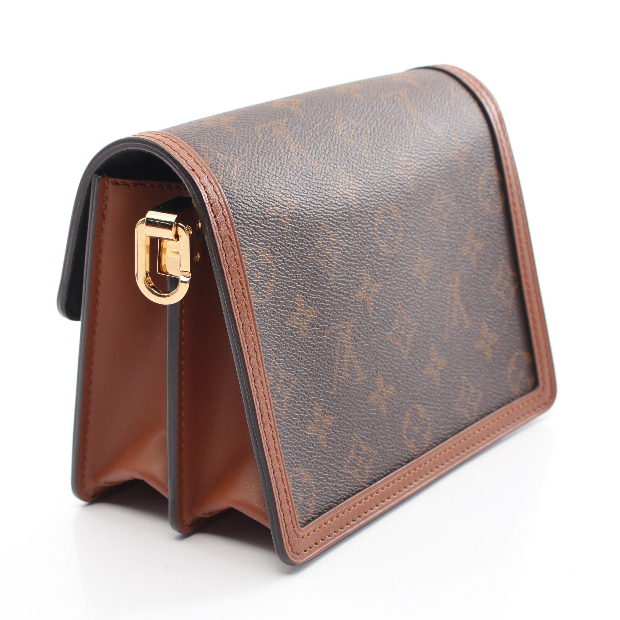 Louis Vuitton Louis Vuitton Dauphine Mini Monogram Reverse Shoulder Bag Leather Brown Beige Size ONE SIZE - 2 Thumbnail