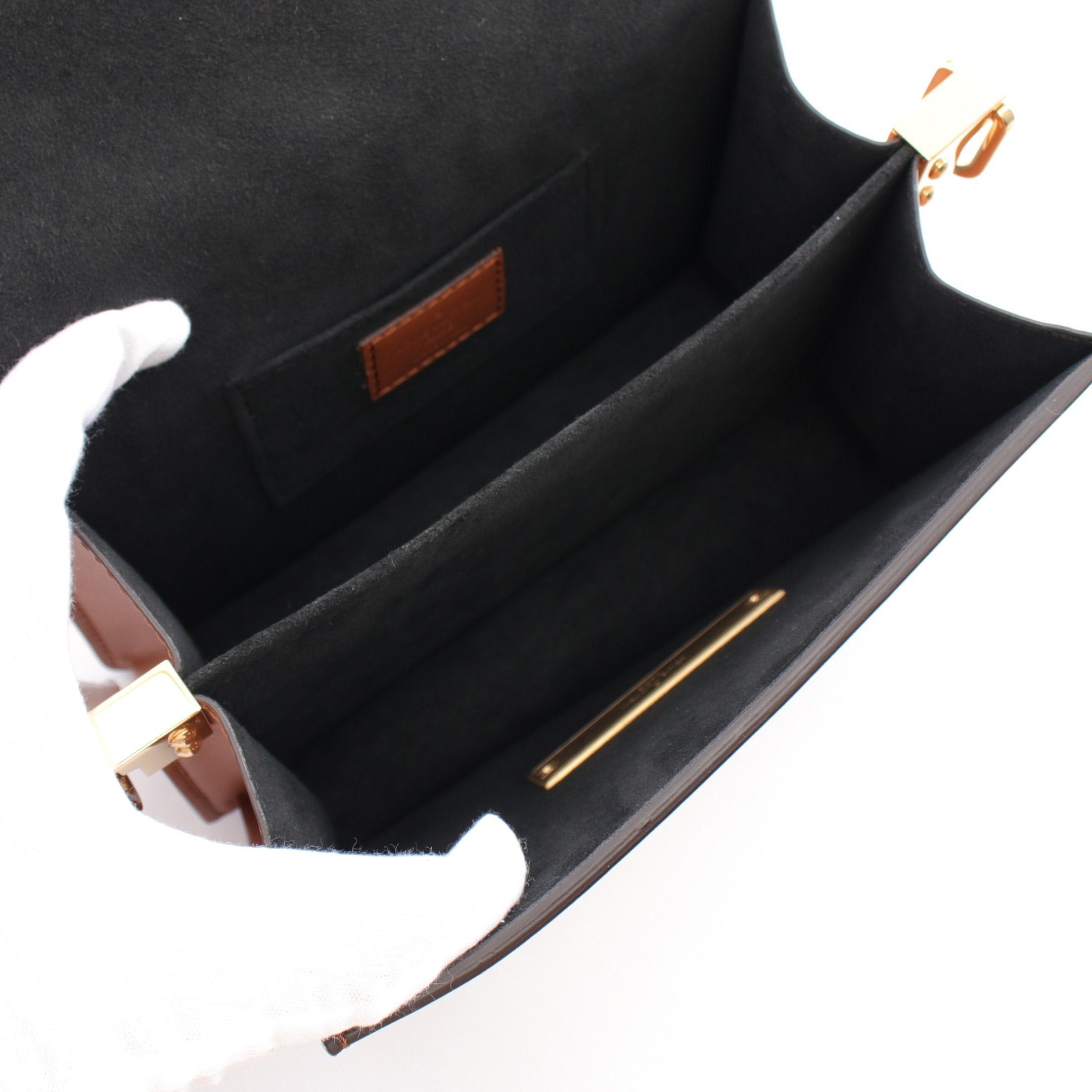 Louis Vuitton Louis Vuitton Dauphine Mini Monogram Reverse Shoulder Bag Leather Brown Beige Size ONE SIZE - 3 Thumbnail