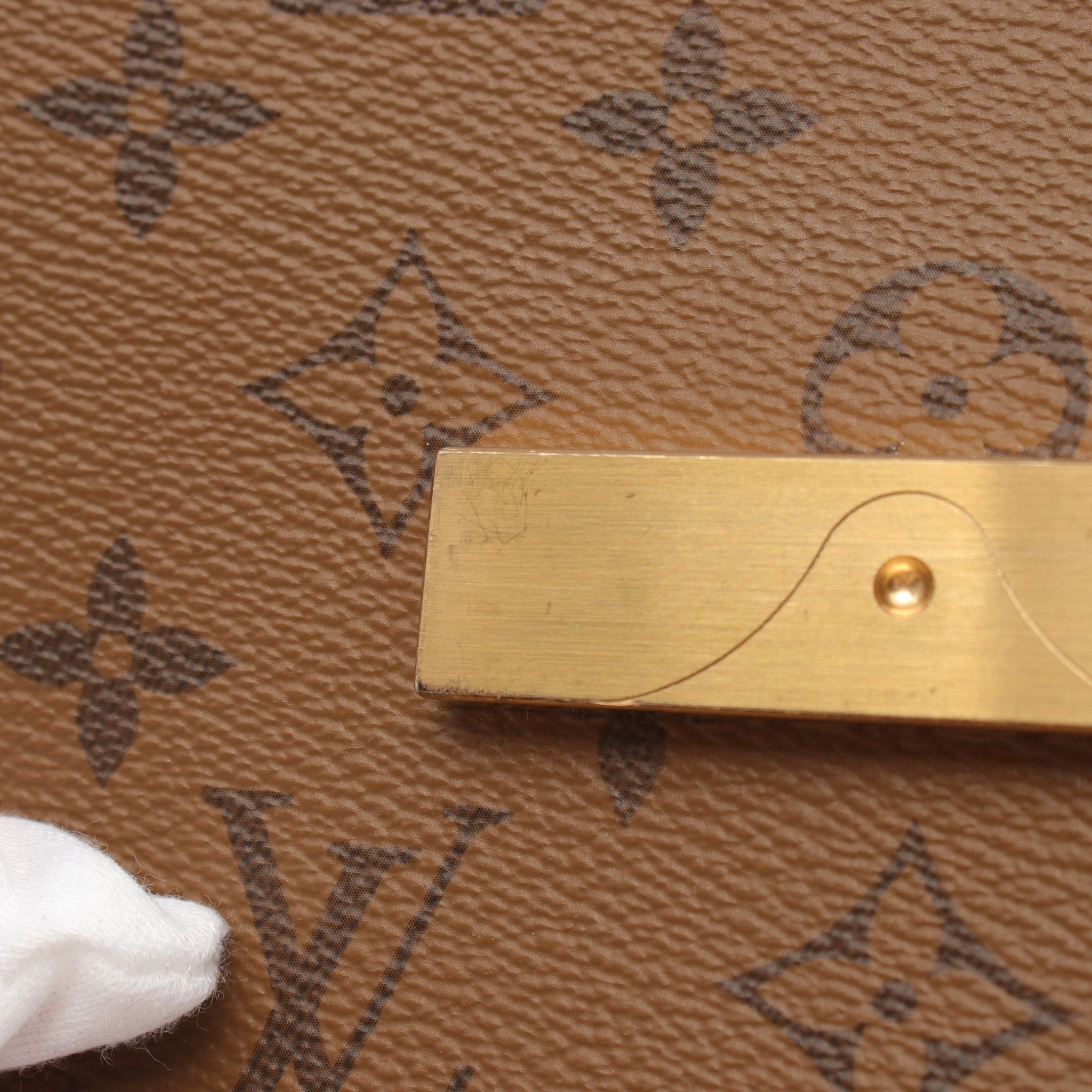 Louis Vuitton Louis Vuitton Dauphine Mini Monogram Reverse Shoulder Bag Leather Brown Beige Size ONE SIZE - 7 Thumbnail
