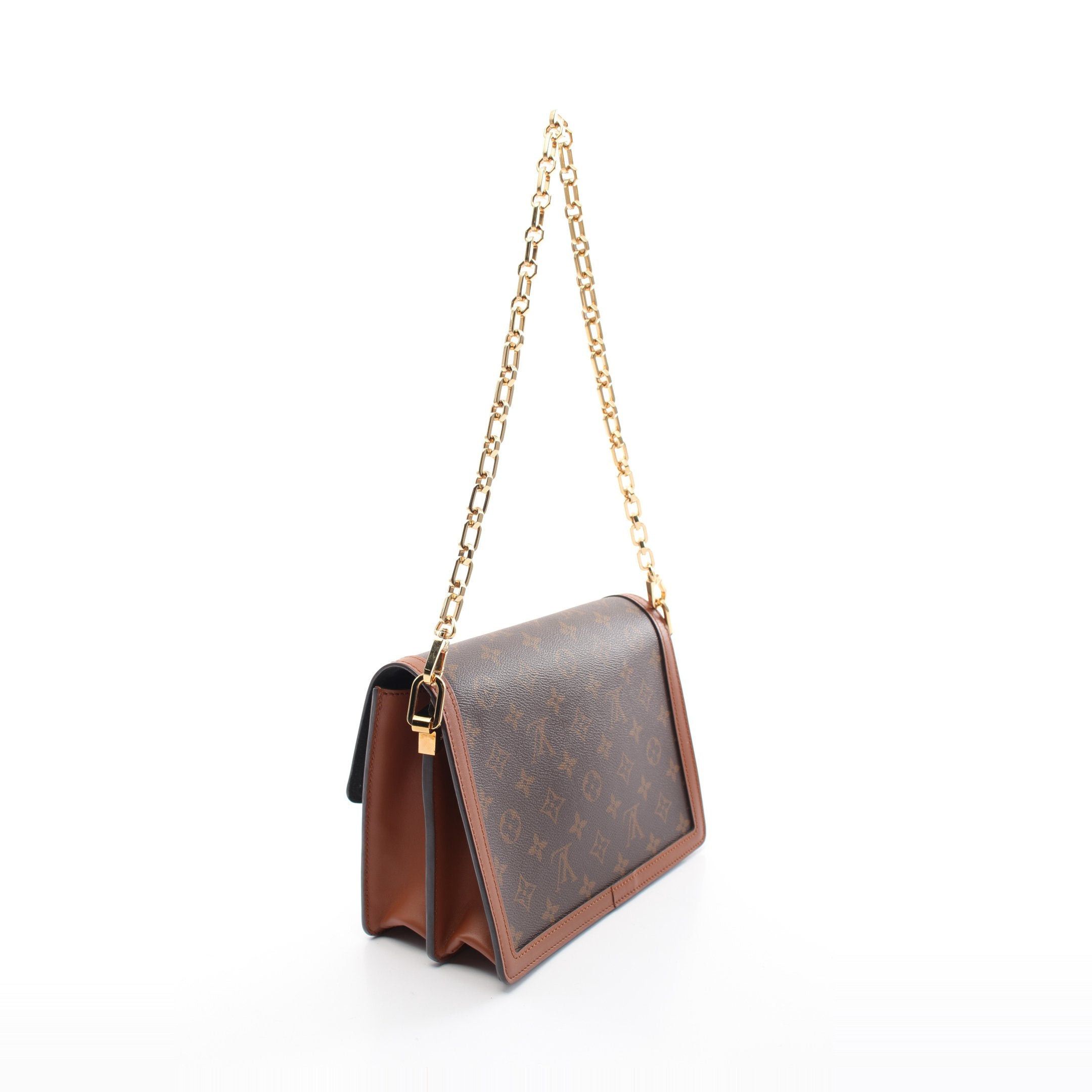 Louis Vuitton Louis Vuitton Dauphine Mm Monogram Reverse Chain Shoulder Bag Leather Brown Beige Light Size ONE SIZE - 2 Thumbnail
