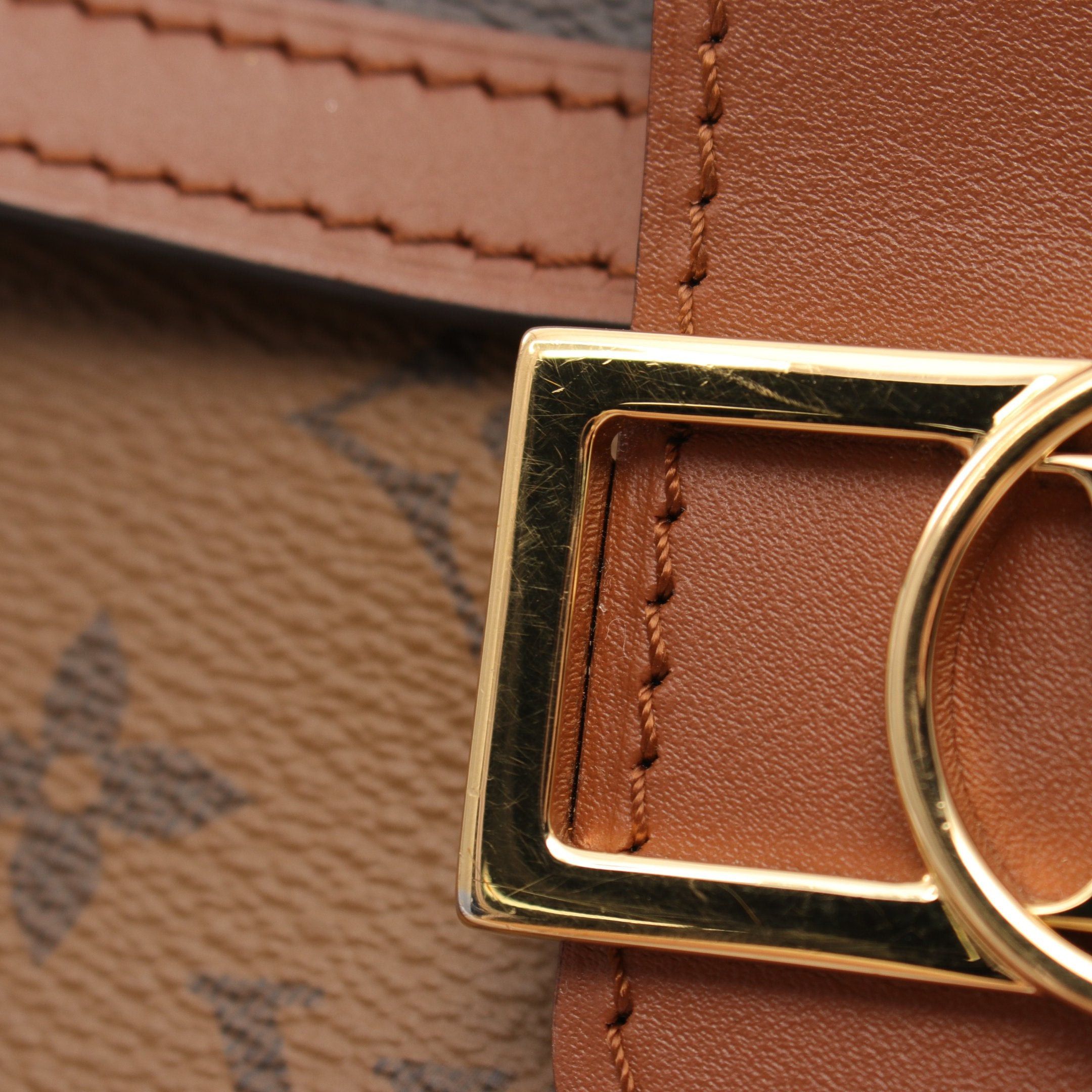 Louis Vuitton Louis Vuitton Dauphine Mm Monogram Reverse Chain Shoulder Bag Leather Brown Beige Light Size ONE SIZE - 7 Thumbnail