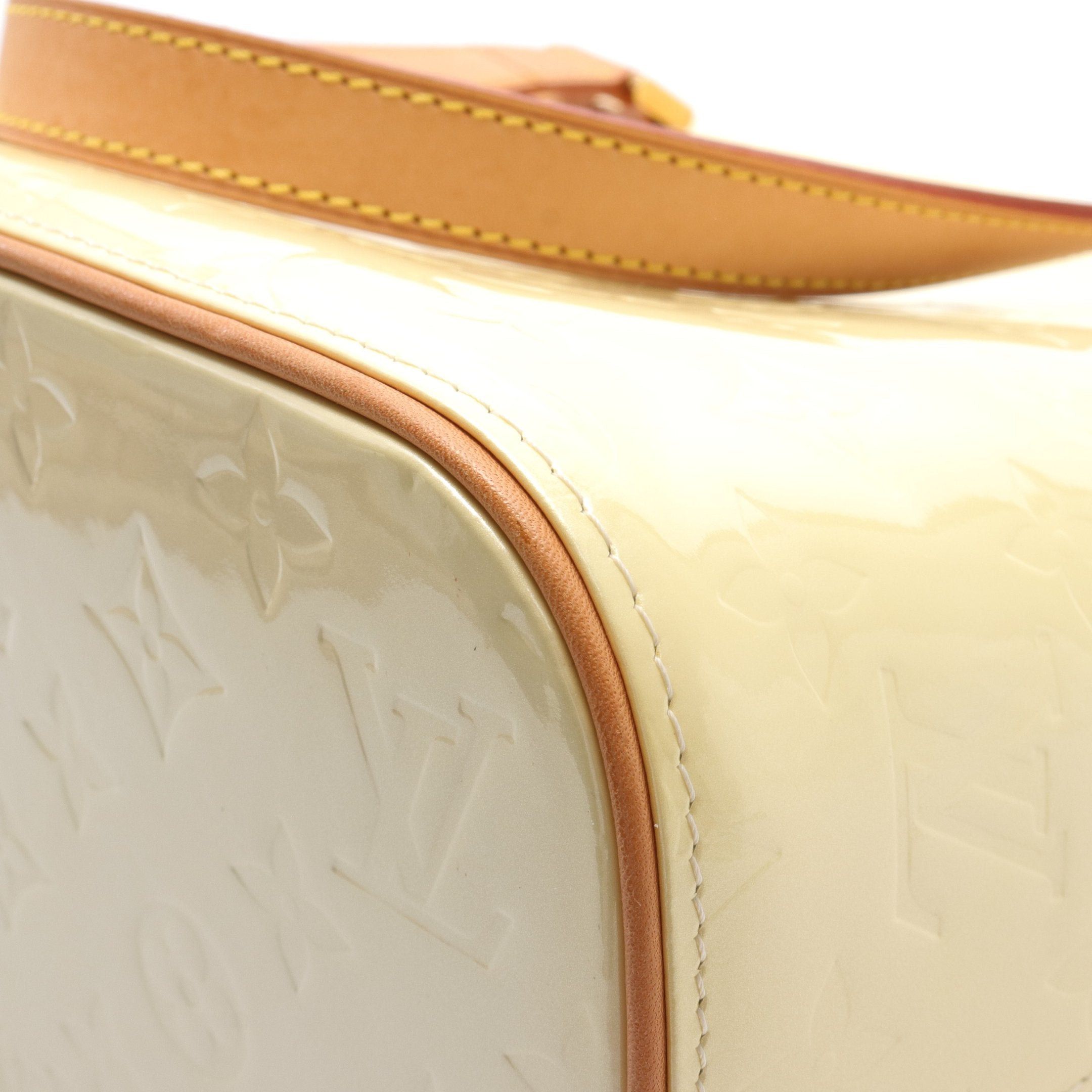 Louis Vuitton Louis Vuitton Houston Monogram Vernis Lime Yellow Handbag Leather Light Size ONE SIZE - 8 Thumbnail