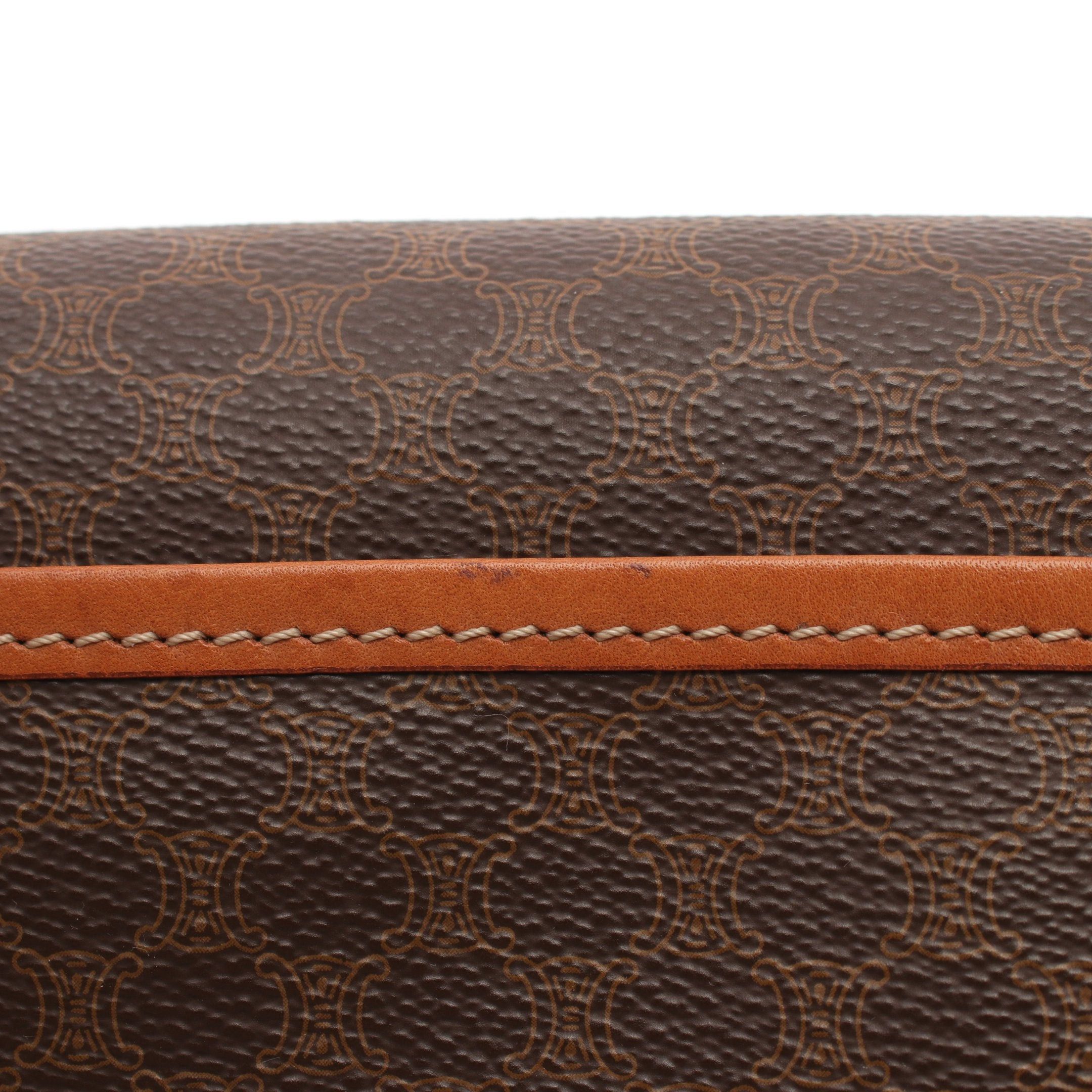 Celine Celine Macadam Shoulder Bag Leather Dark Brown Size ONE SIZE - 10 Thumbnail