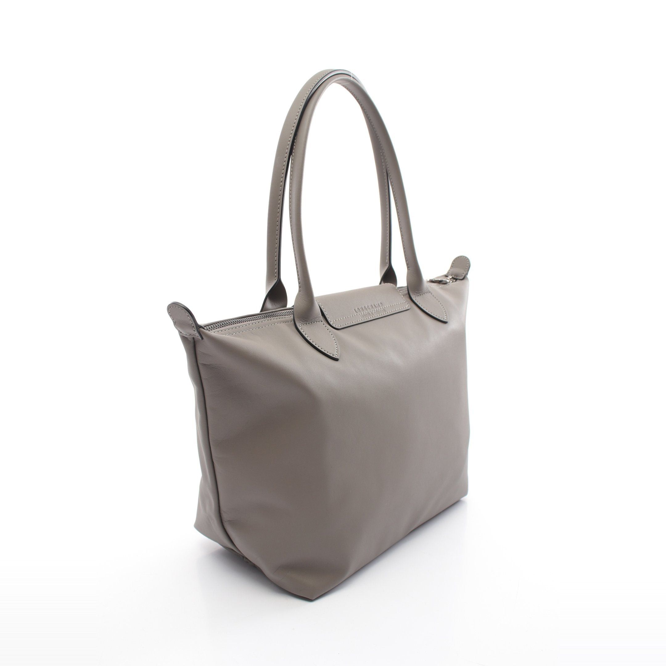 Longchamp Longchamp Le Preage Extra M Shopping Bag Shoulder Leather Gray Size ONE SIZE - 2 Thumbnail