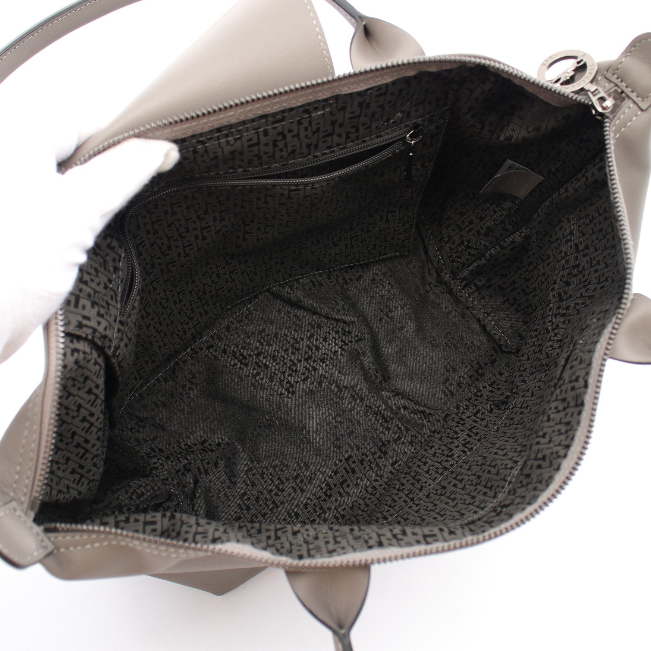 Longchamp Longchamp Le Preage Extra M Shopping Bag Shoulder Leather Gray Size ONE SIZE - 3 Thumbnail