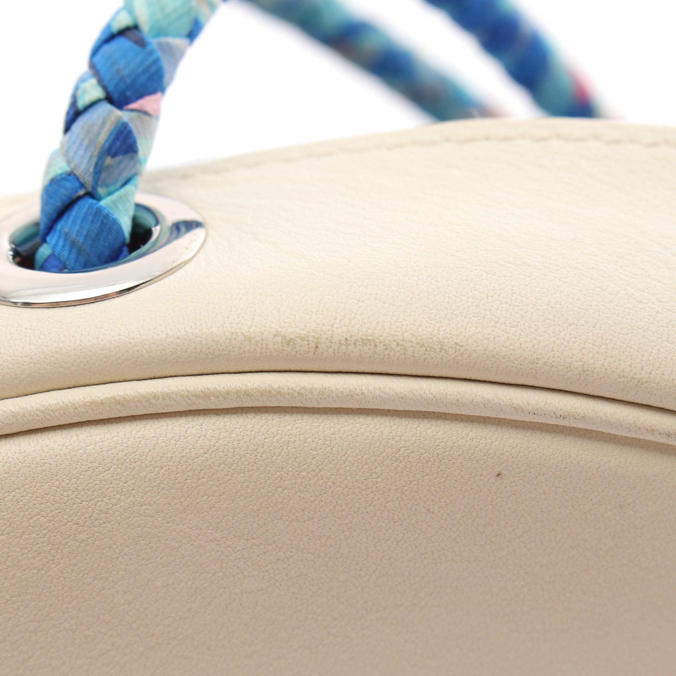 Hermes Hermes Soie-Cool 22 Kure Shoulder Bag Silk Veau Swift Blue Multicolor Silver Hardware T Stamp Size ONE SIZE - 6 Thumbnail