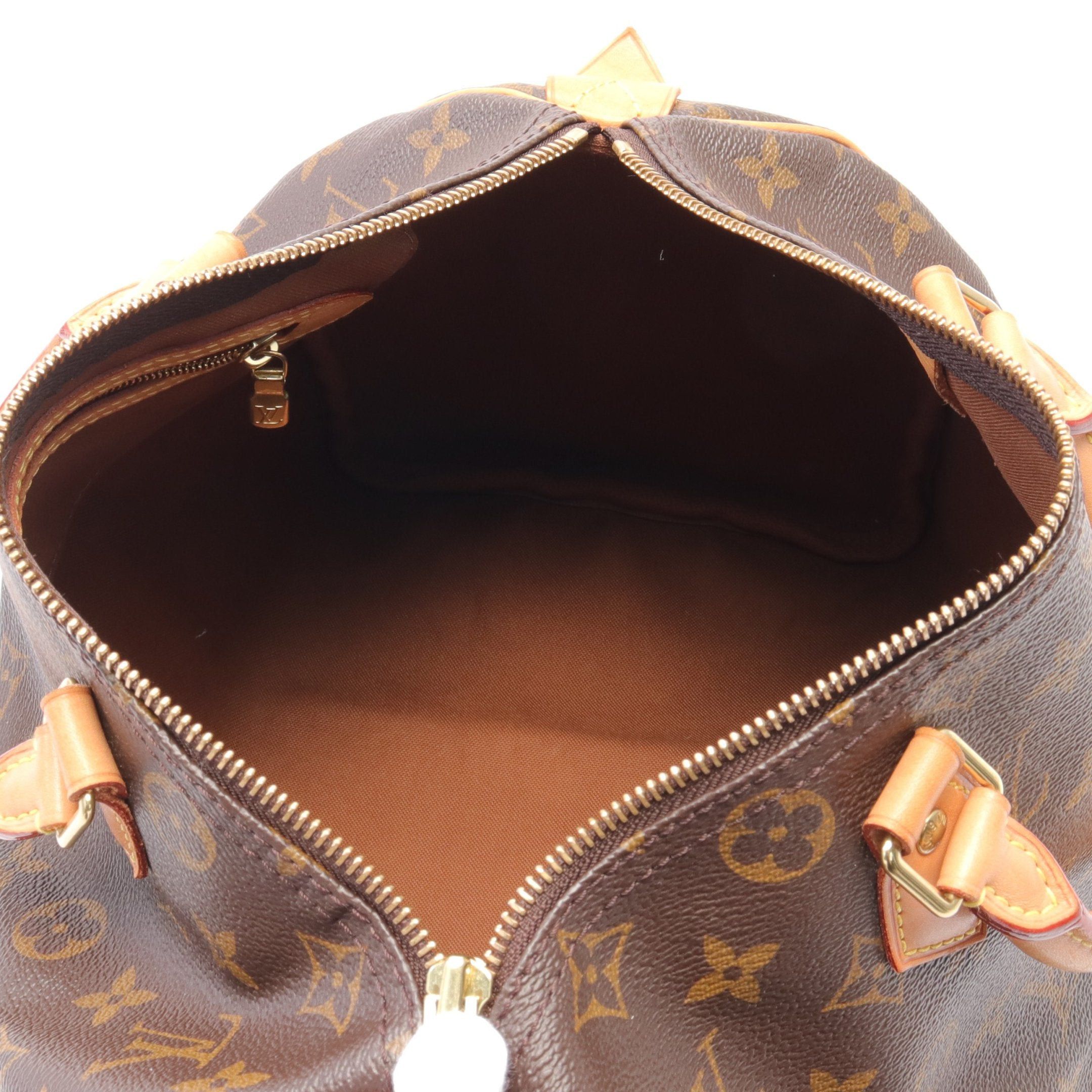 Louis Vuitton Louis Vuitton Speedy 30 Monogram Handbag Leather Brown Size ONE SIZE - 3 Thumbnail