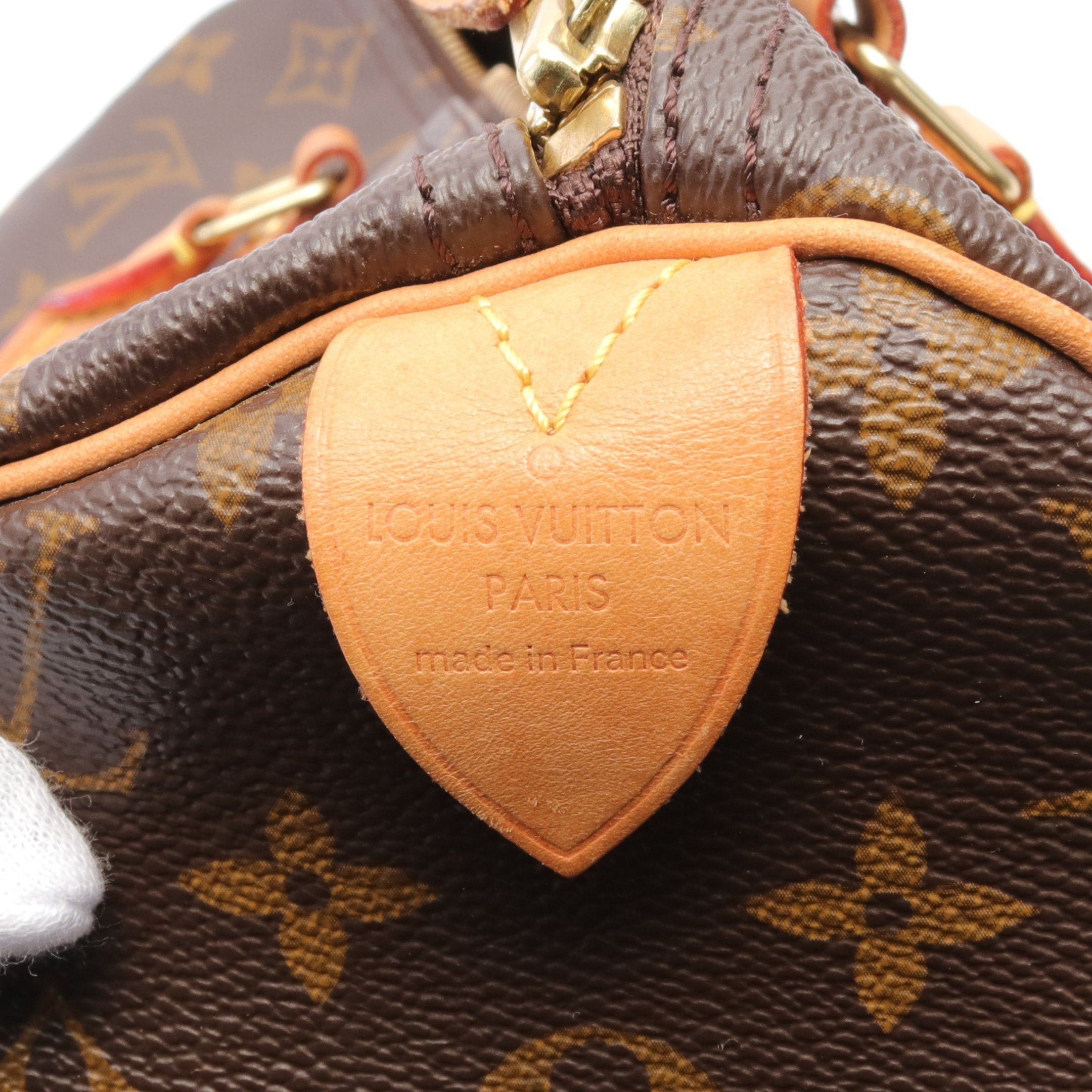 Louis Vuitton Louis Vuitton Speedy 30 Monogram Handbag Leather Brown Size ONE SIZE - 4 Thumbnail