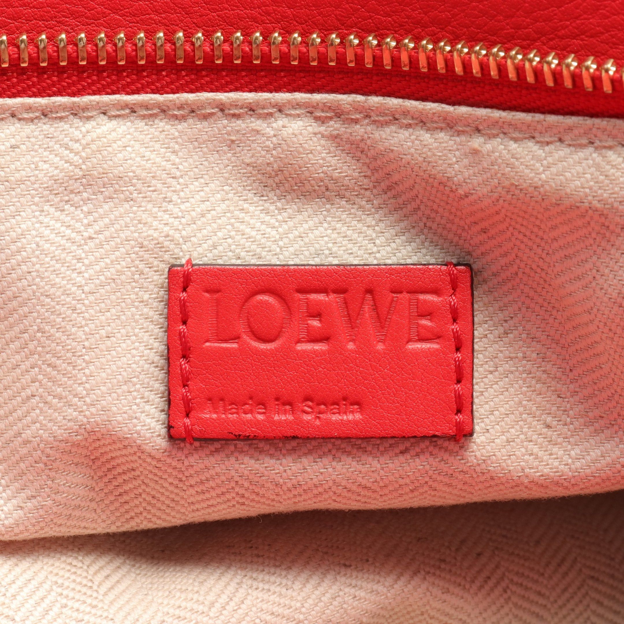 Loewe Loewe Puzzle Bag Large Handbag Leather Red Size ONE SIZE - 4 Thumbnail