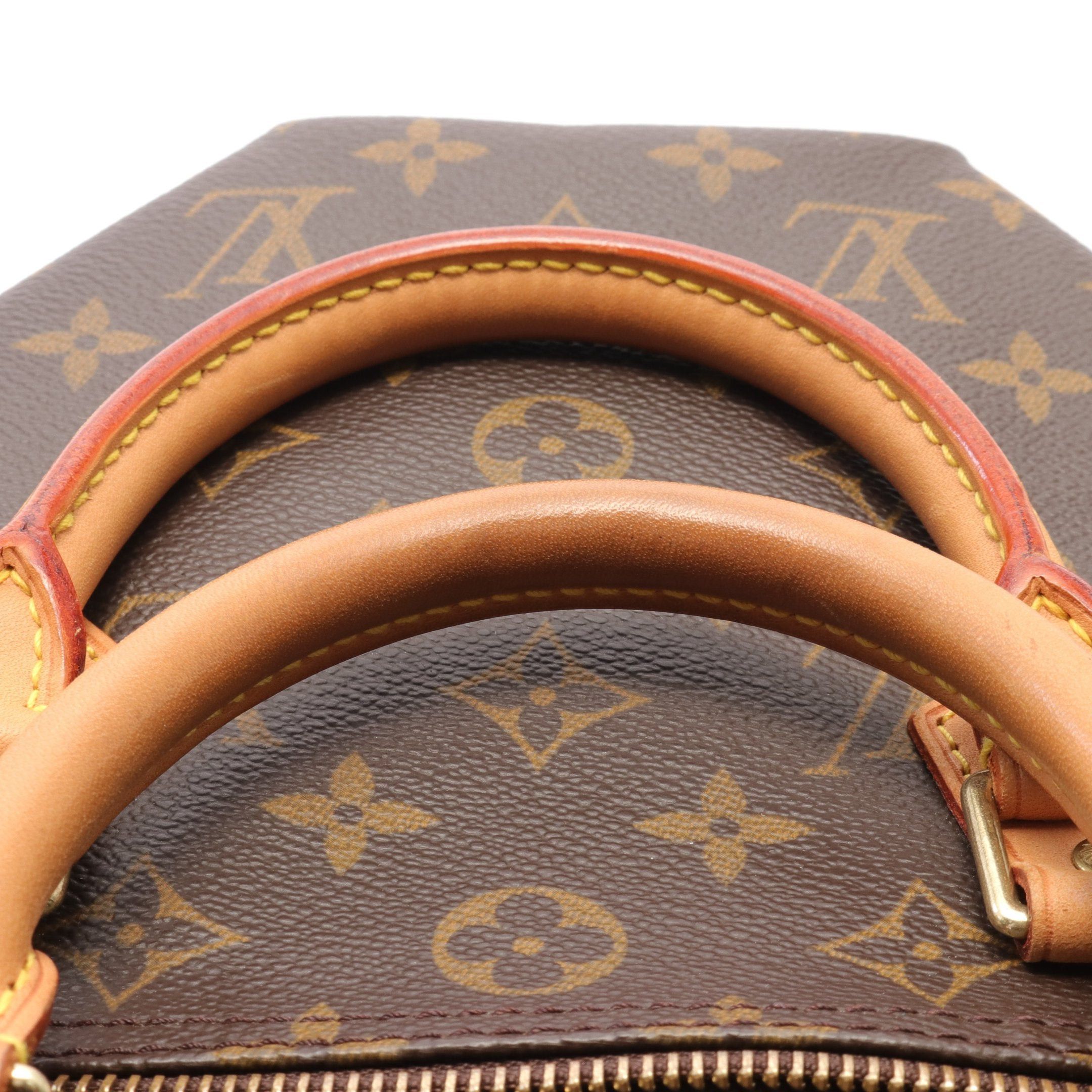 Louis Vuitton Louis Vuitton Speedy 30 Monogram Handbag Leather Brown Size ONE SIZE - 7 Thumbnail