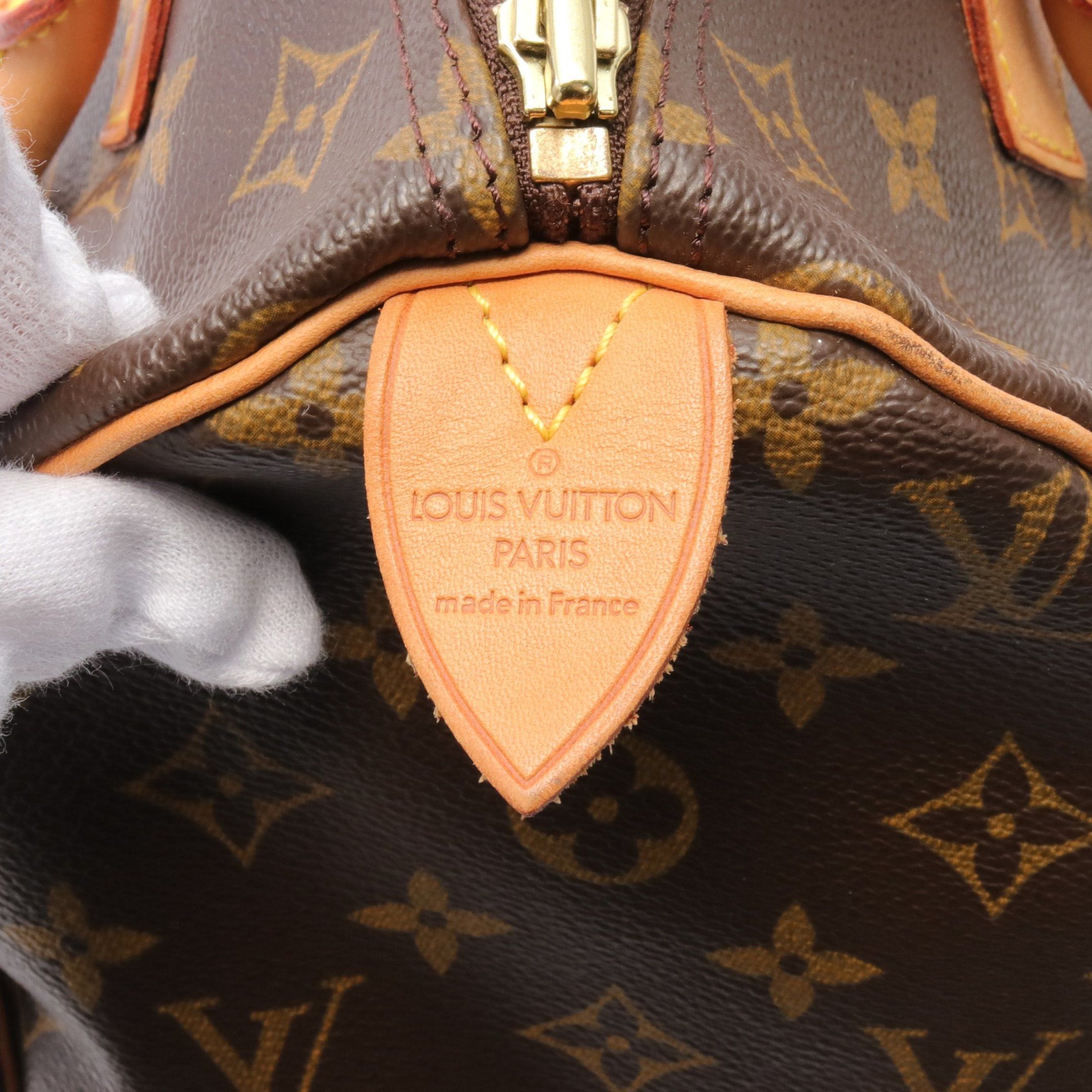 Louis Vuitton Louis Vuitton Speedy 30 Monogram Handbag Leather Brown Size ONE SIZE - 4 Thumbnail