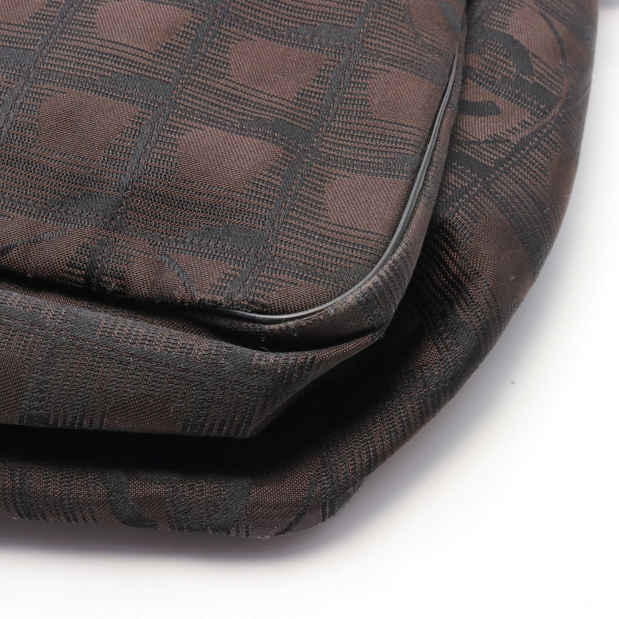 Chanel Chanel New Travel Line Messenger Bag Shoulder Nylon Canvas Leather Dark Brown Black Silver Hardware Size ONE SIZE - 11 Thumbnail