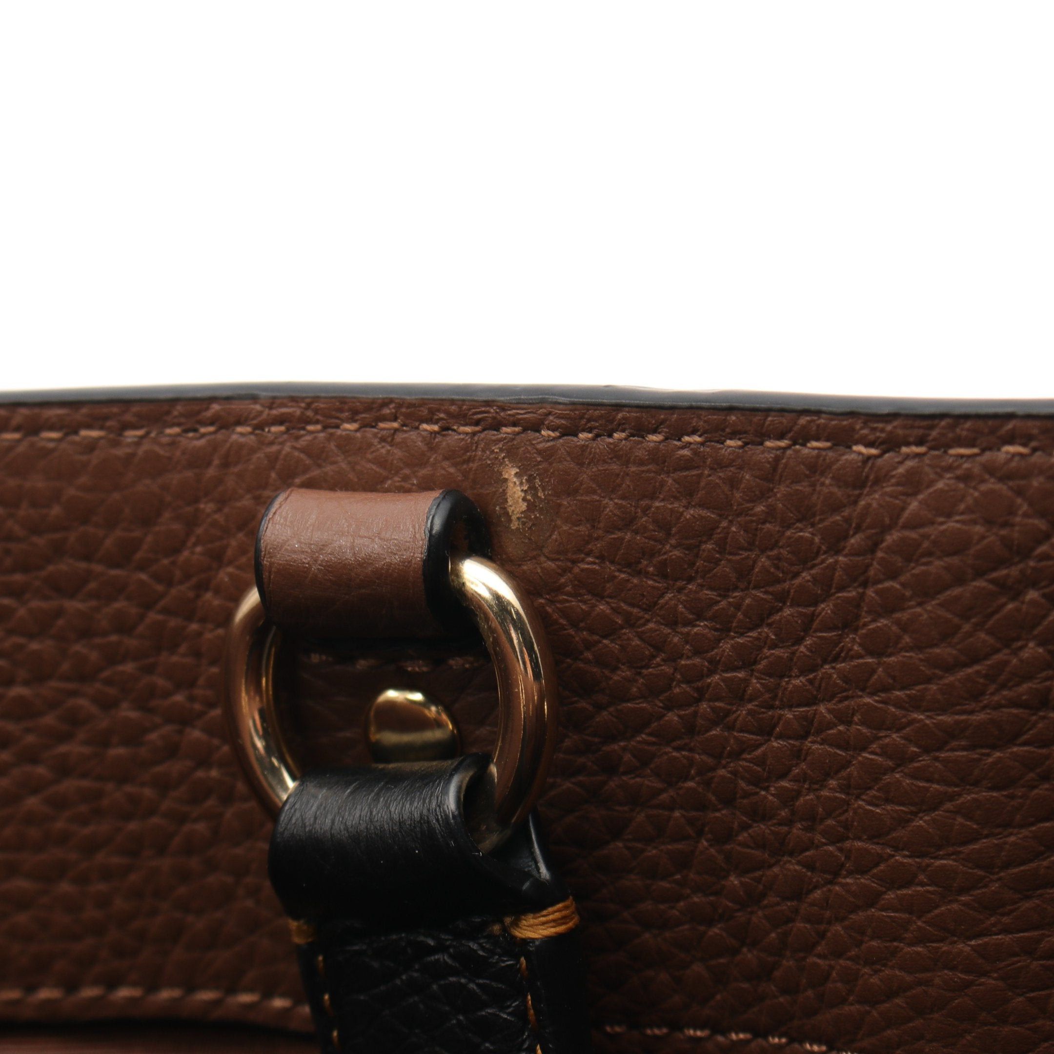 Coach Coach Dempsey Tote 40 Blocked Signature Handbag Bag Leather Beige Brown Black Size ONE SIZE - 8 Thumbnail