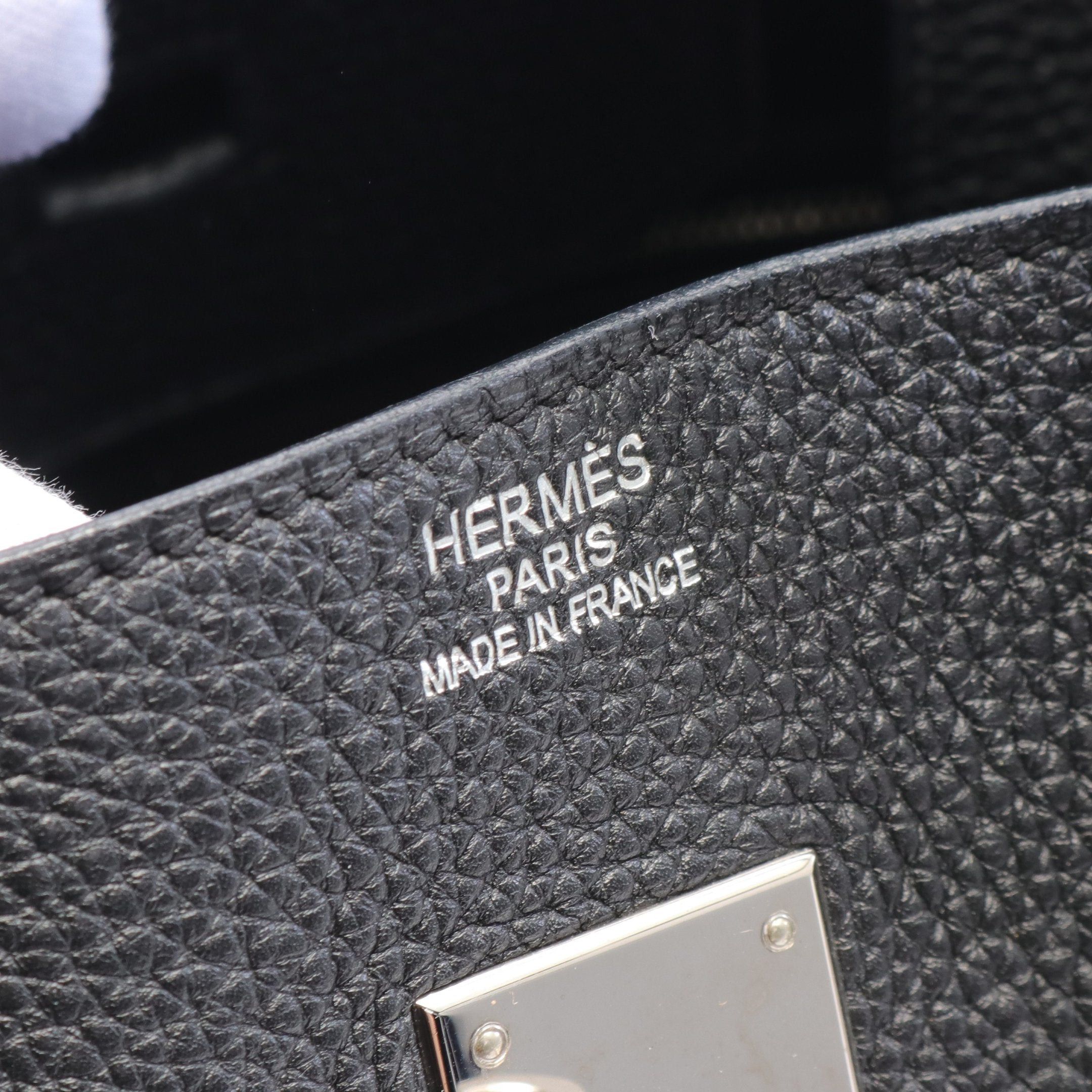 Hermes Hermes Birkin 35 Handbag Togo Black Silver Hardware □N Engraved Size ONE SIZE - 4 Thumbnail