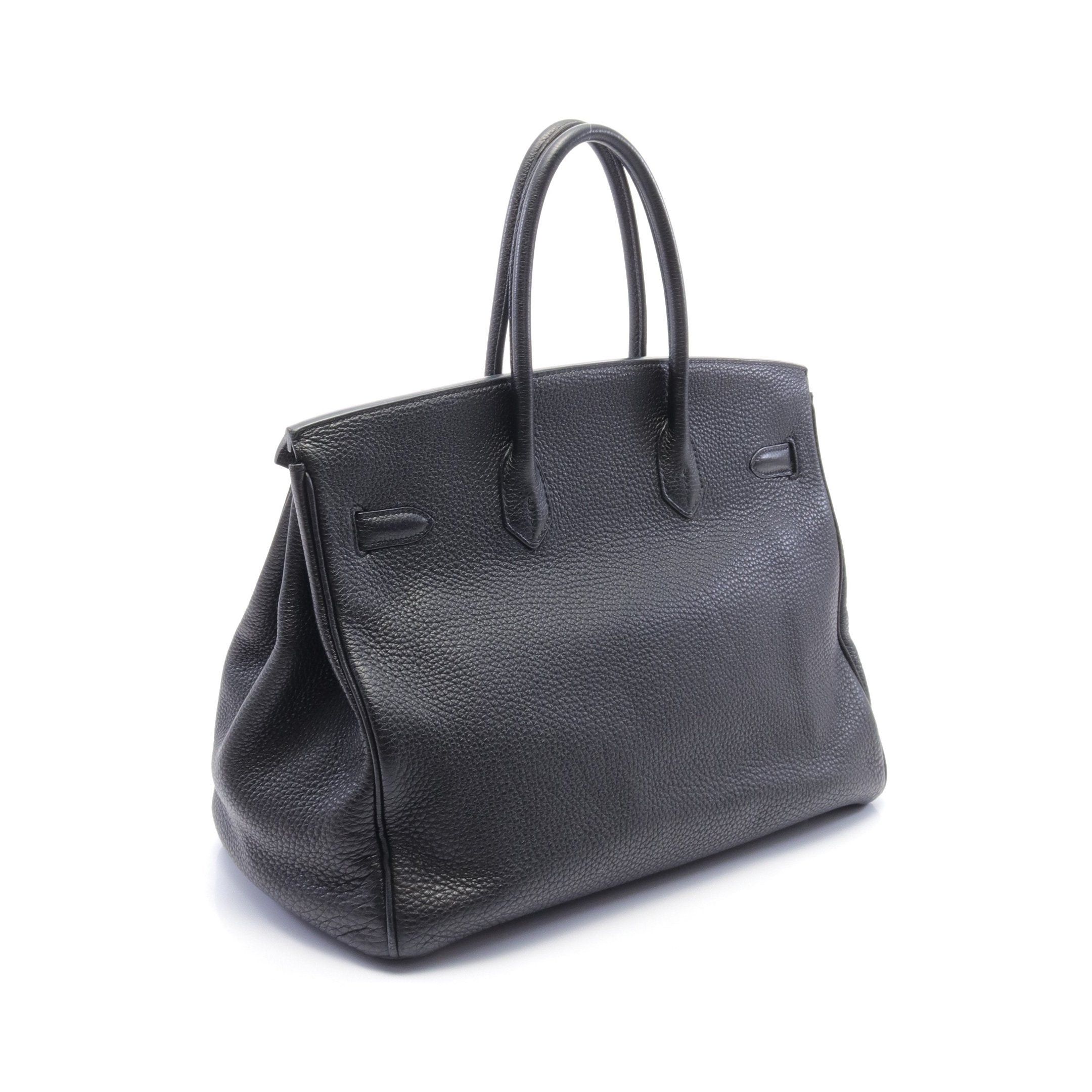 Hermes Hermes Birkin 35 Handbag Togo Black Silver Hardware □N Engraved Size ONE SIZE - 2 Thumbnail