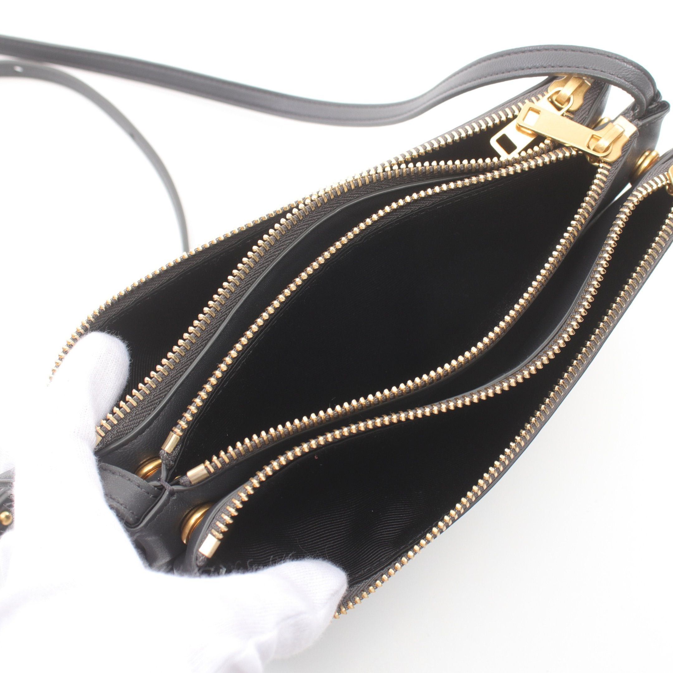 Celine Celine Trio Small Shoulder Bag Leather Gray Size ONE SIZE - 3 Thumbnail