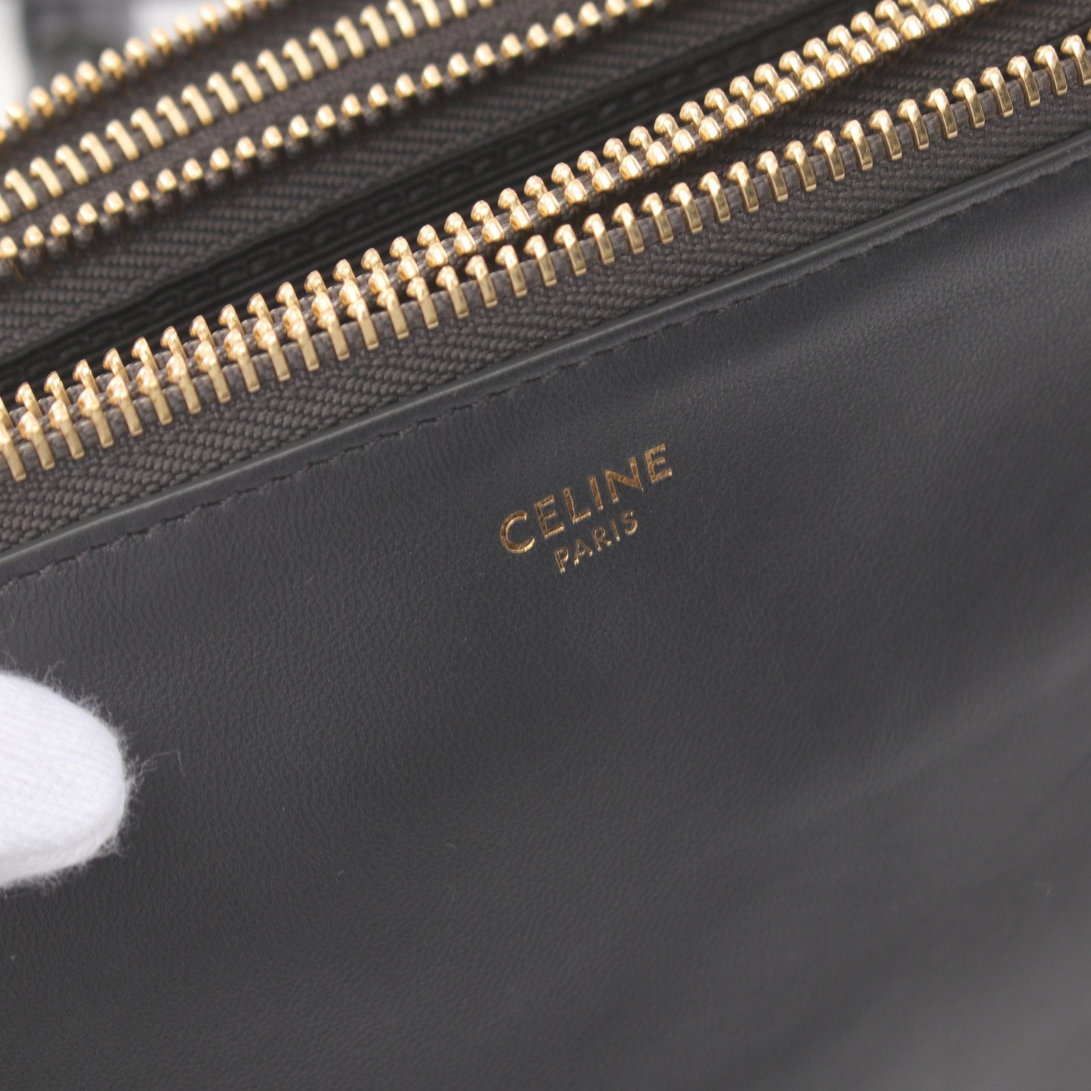 Celine Celine Trio Small Shoulder Bag Leather Gray Size ONE SIZE - 4 Thumbnail