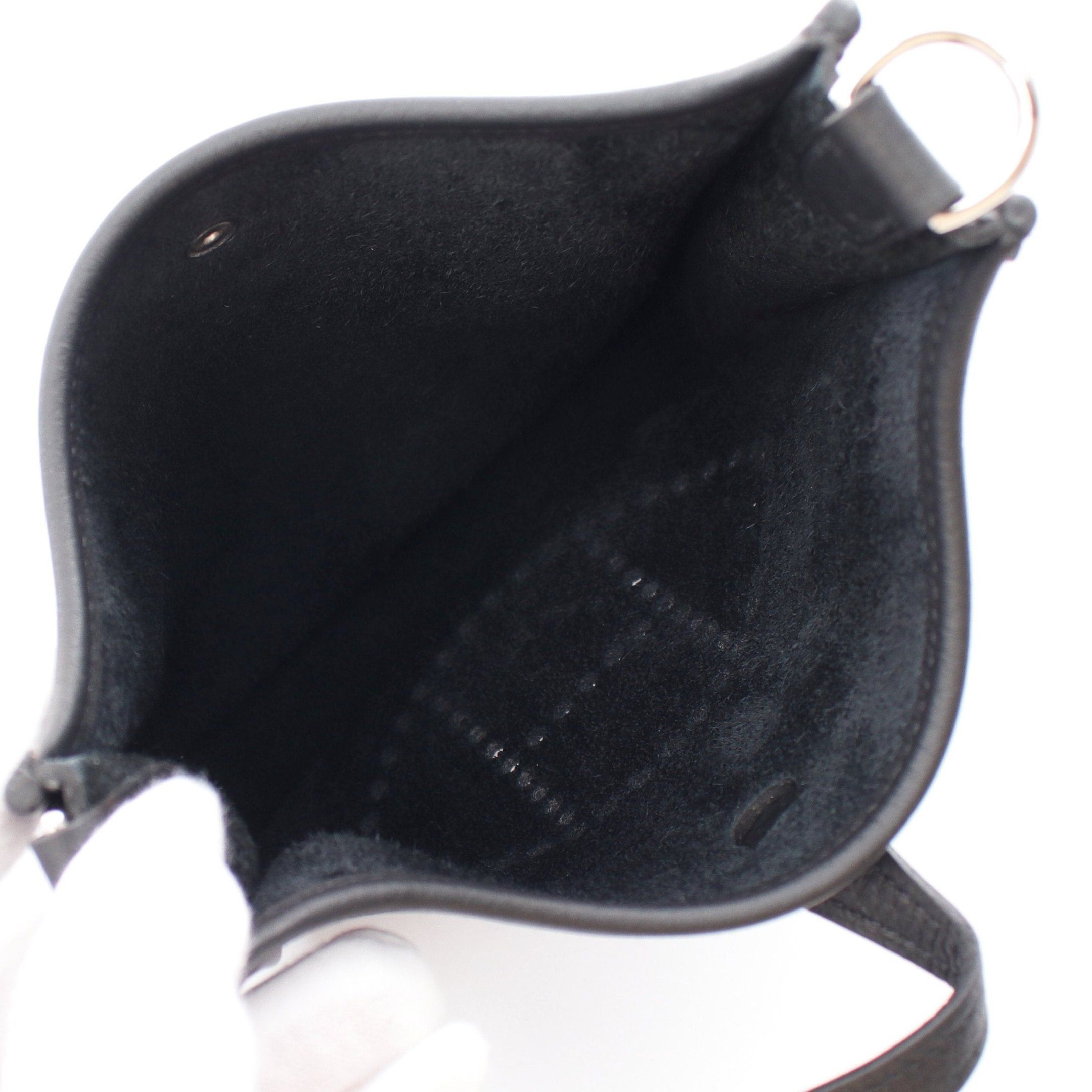 Hermes Hermes Evelyn Tpm Amazon Shoulder Bag Clemence Leather Black Silver Hardware Double Engraved Size ONE SIZE - 3 Thumbnail