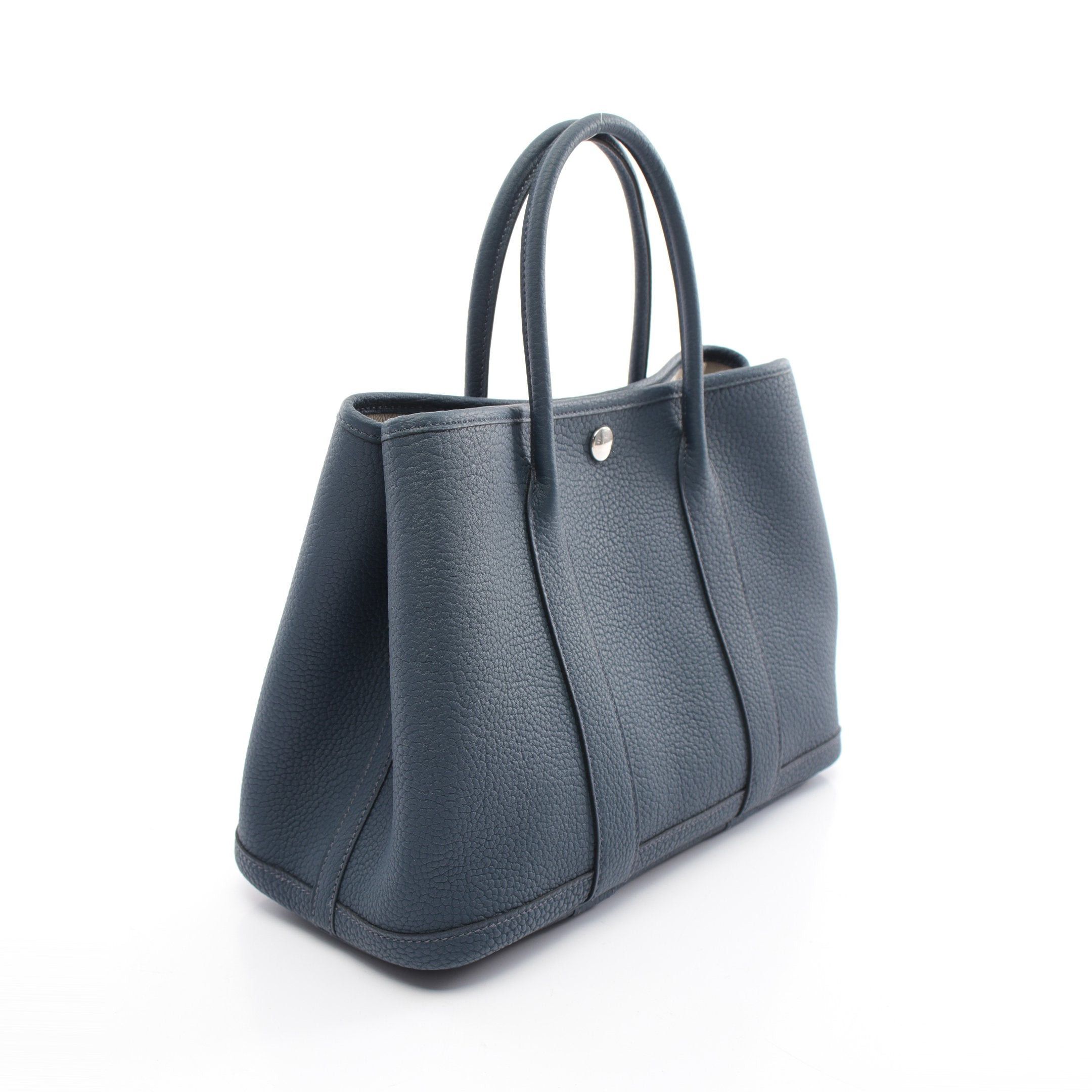 Hermes Hermes Garden Party Tpm Colvert Handbag Tote Bag Negonda Leather Dark Blue Silver Hardware Double Engraved Size ONE SIZE - 2 Thumbnail
