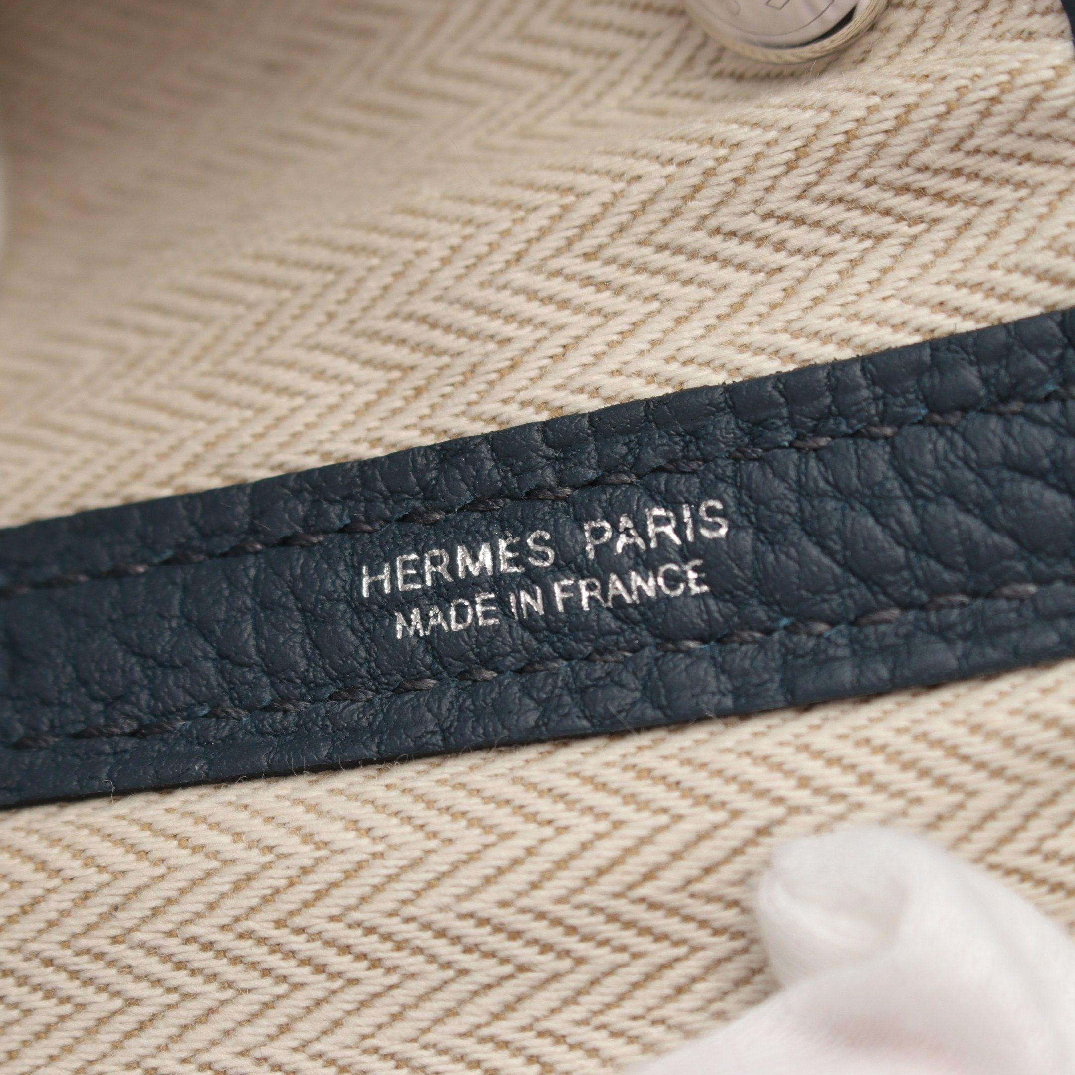 Hermes Hermes Garden Party Tpm Colvert Handbag Tote Bag Negonda Leather Dark Blue Silver Hardware Double Engraved Size ONE SIZE - 4 Thumbnail