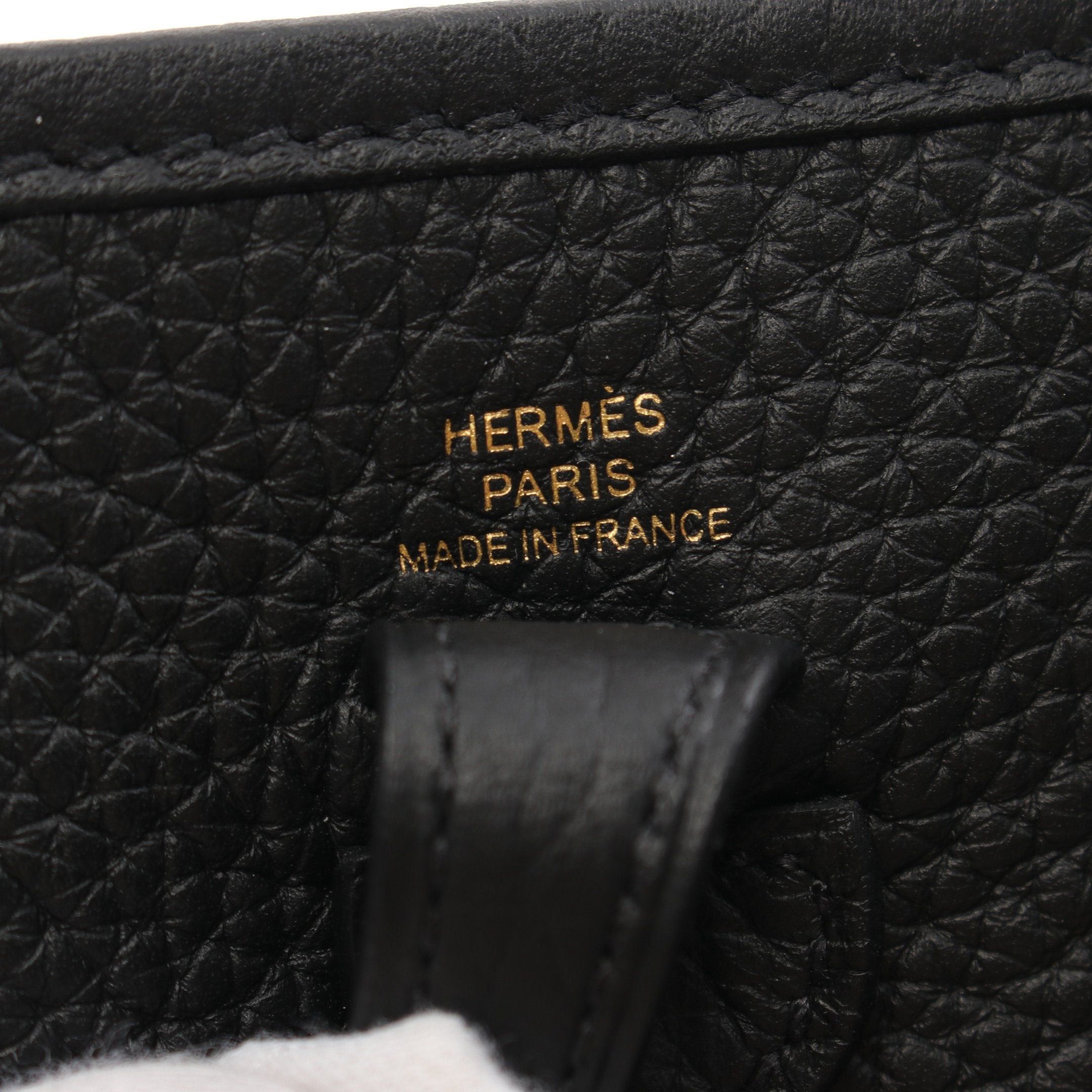 Hermes Hermes Evelyn Tpm Amazon Shoulder Bag Clemence Leather Black Gold Hardware Double Engraved Size ONE SIZE - 4 Thumbnail