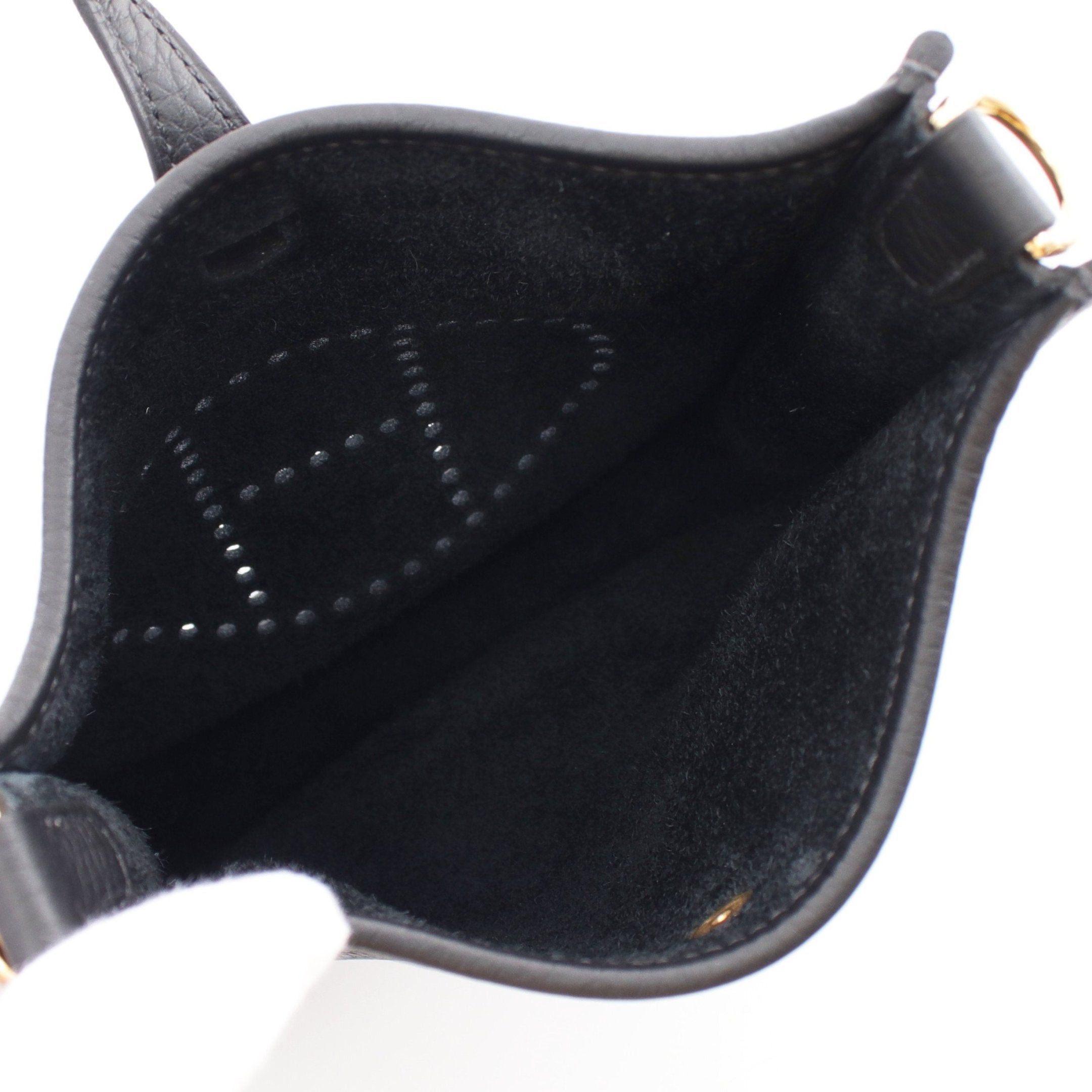 Hermes Hermes Evelyn Tpm Amazon Shoulder Bag Clemence Leather Black Gold Hardware Double Engraved Size ONE SIZE - 3 Thumbnail