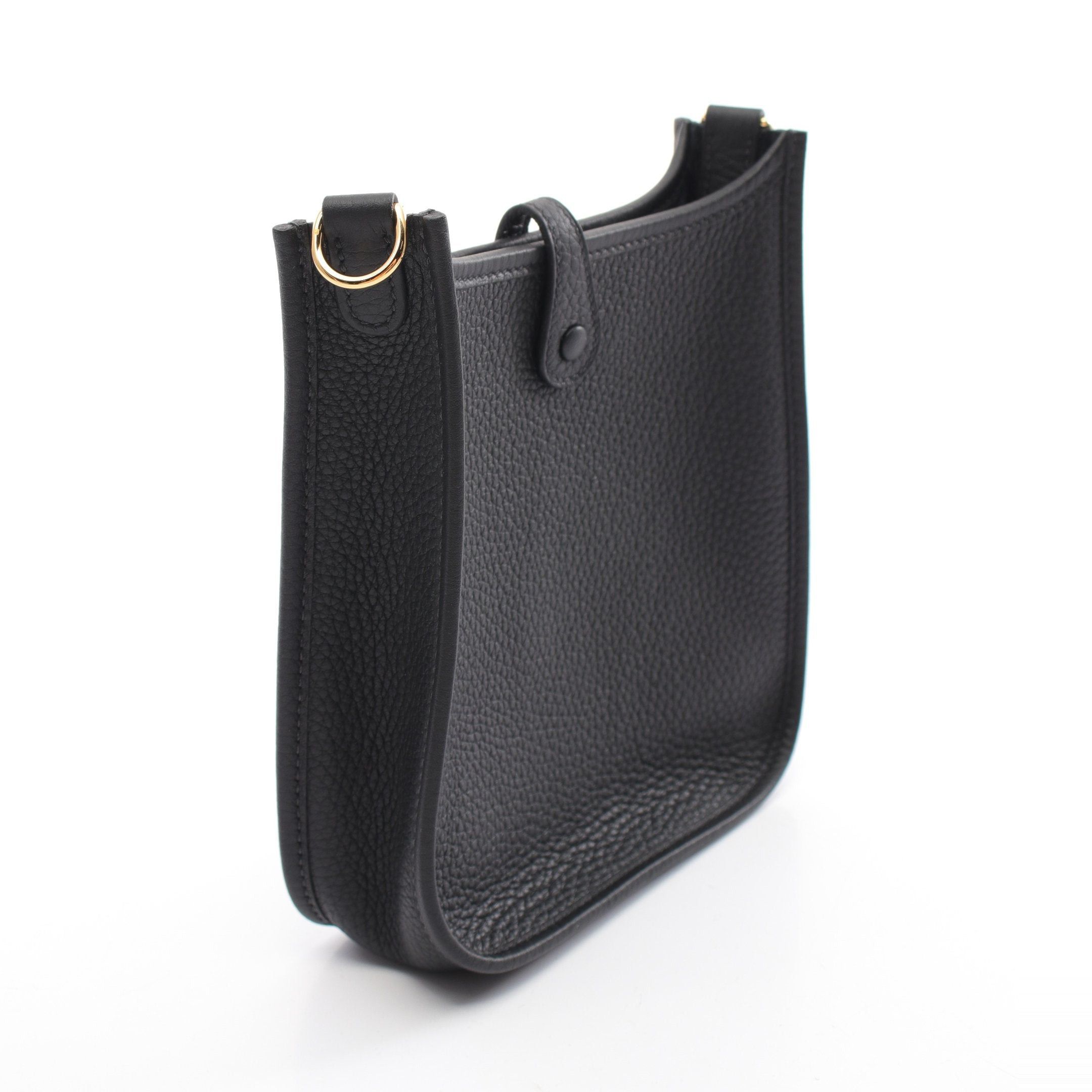 Hermes Hermes Evelyn Tpm Amazon Shoulder Bag Clemence Leather Black Gold Hardware Double Engraved Size ONE SIZE - 2 Thumbnail