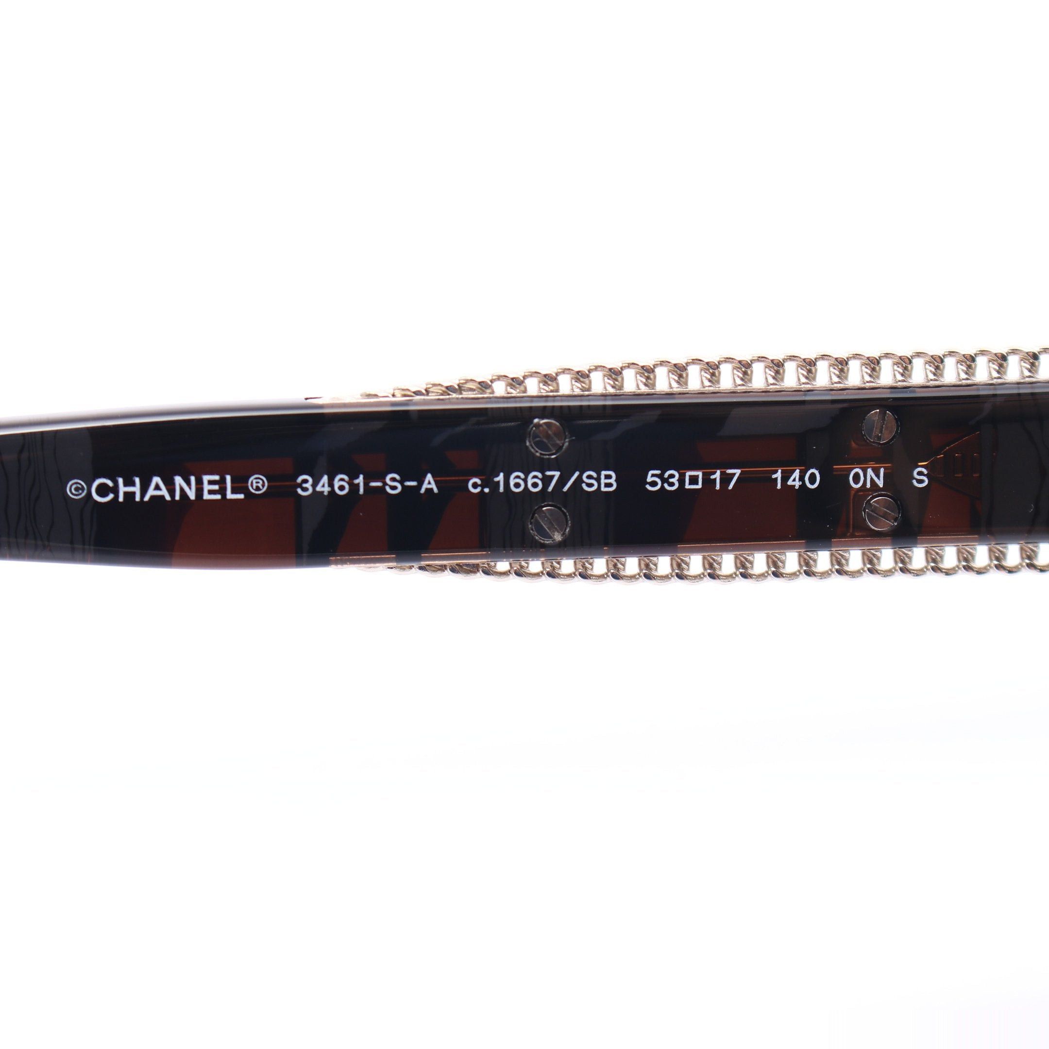 Chanel Chanel Glasses Dark Brown Gray Black Non-Prescription Size ONE SIZE - 4 Thumbnail