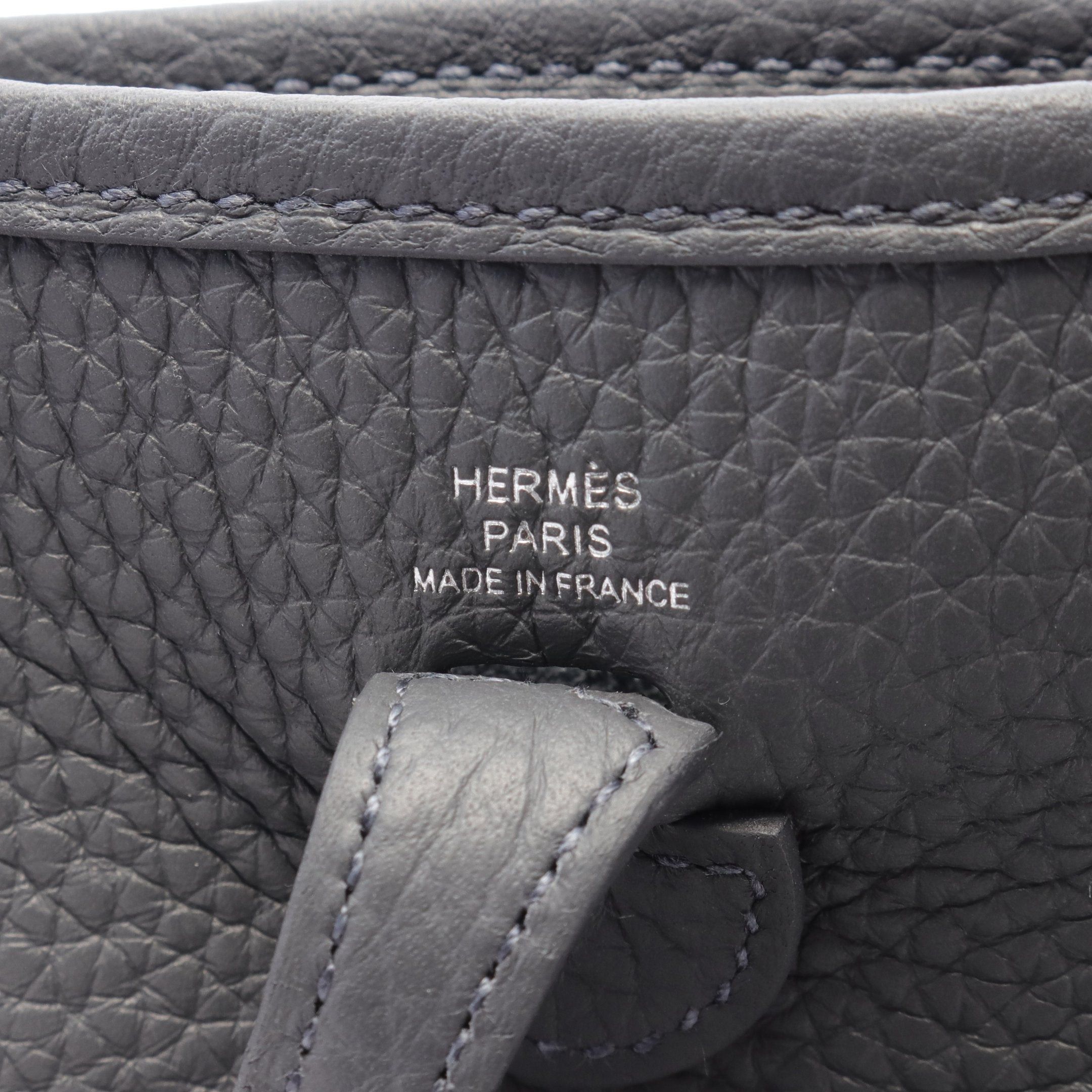 Hermes Hermes Evelyn Tpm Misty Grey Shoulder Bag Clemence Leather Gray Silver Hardware Double Engraved Size ONE SIZE - 4 Thumbnail