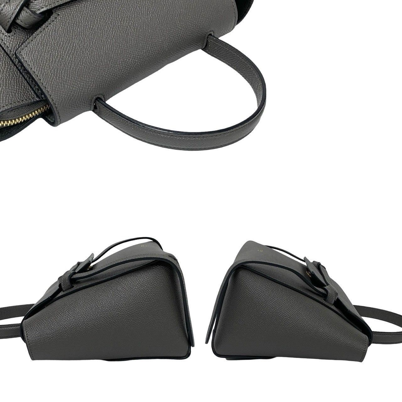 Celine Celine Shoulder Bag Gray Leather Size ONE SIZE - 5 Thumbnail