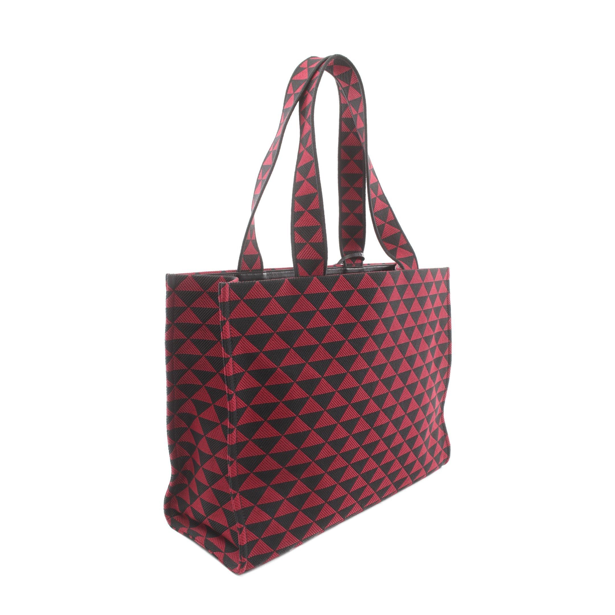 Prada Prada Shoulder Bag Tote Canvas Black Red Size ONE SIZE - 2 Thumbnail