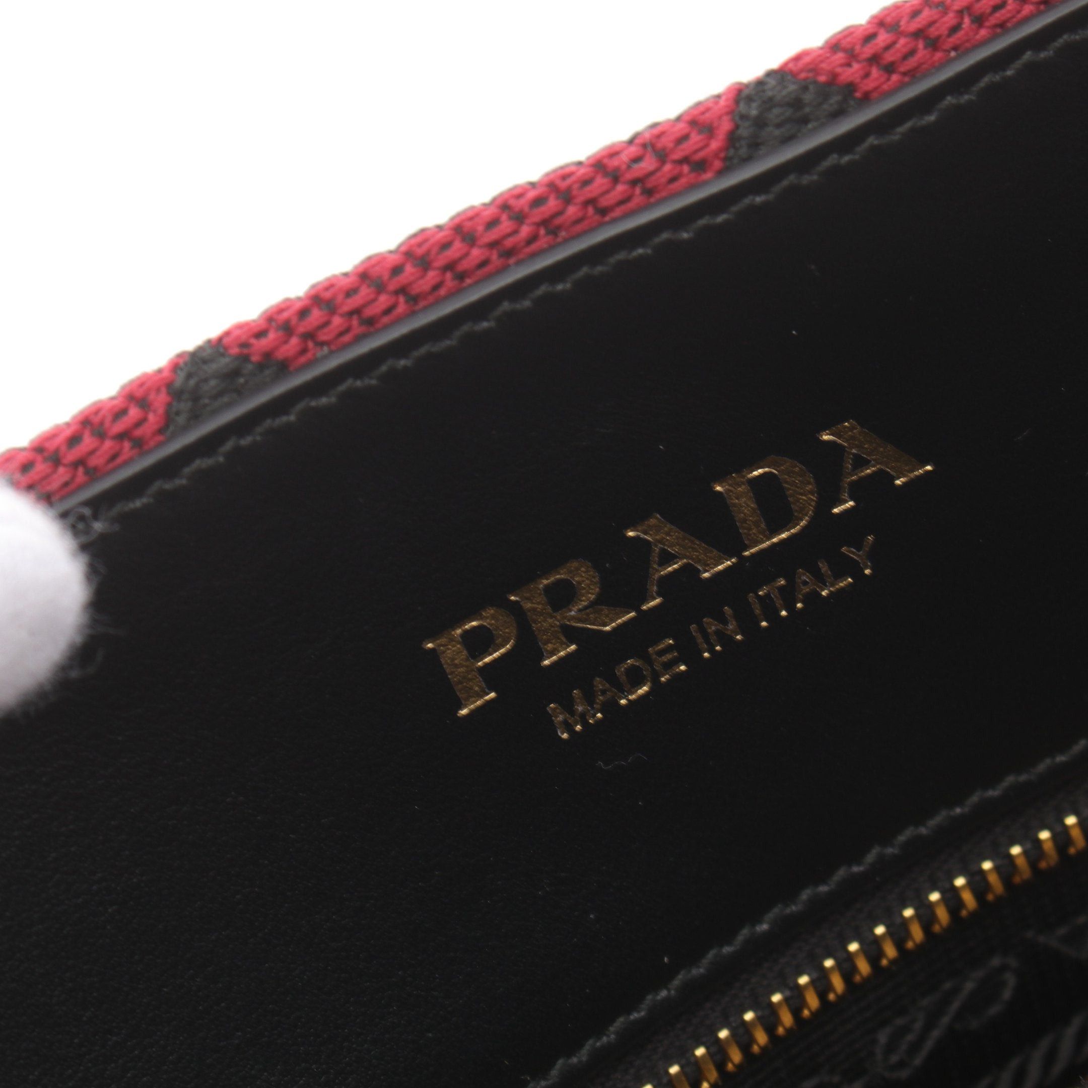 Prada Prada Shoulder Bag Tote Canvas Black Red Size ONE SIZE - 4 Thumbnail