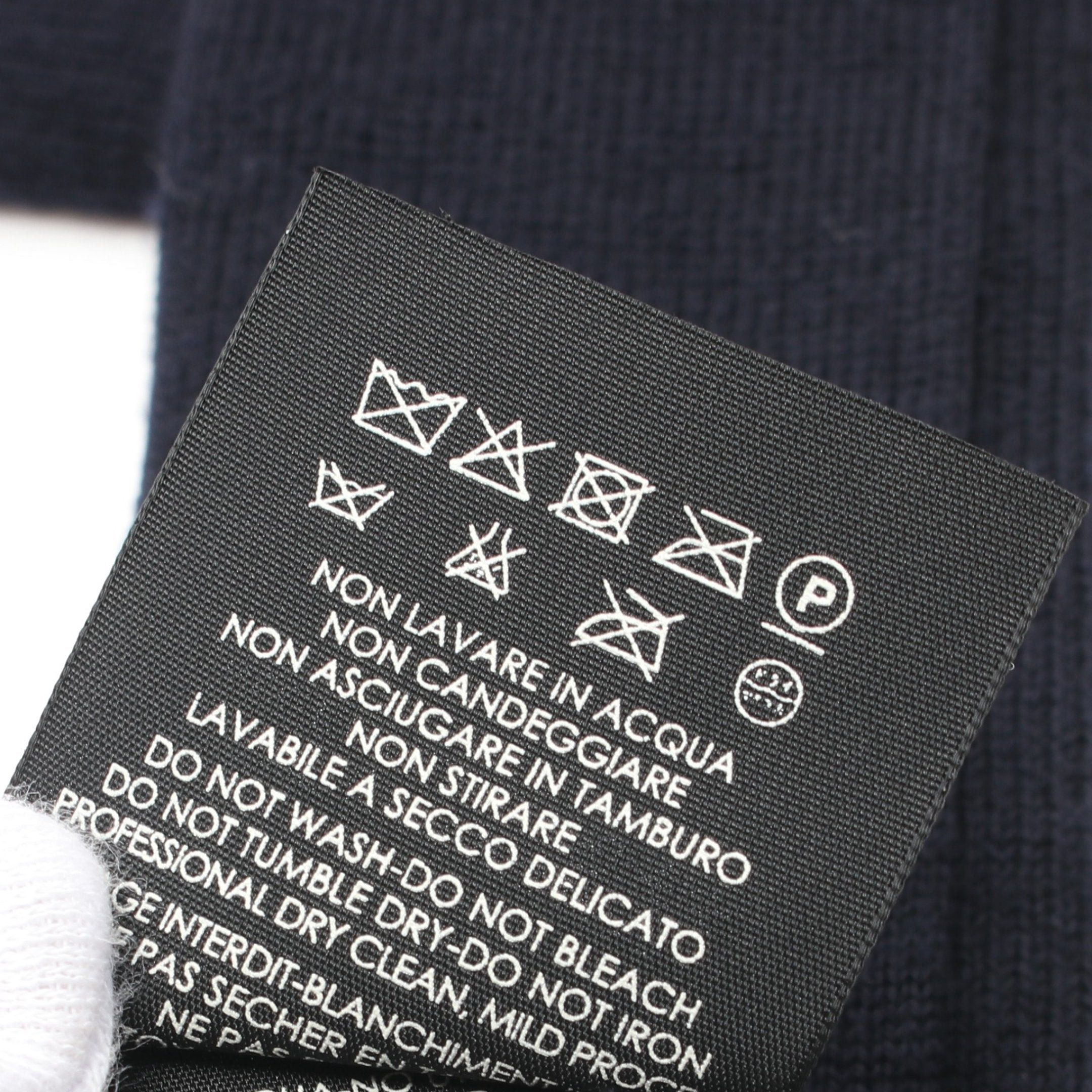 Gucci Gucci Embroidery Knit Tie Wool Navy Multicolor Size ONE SIZE - 6 Thumbnail