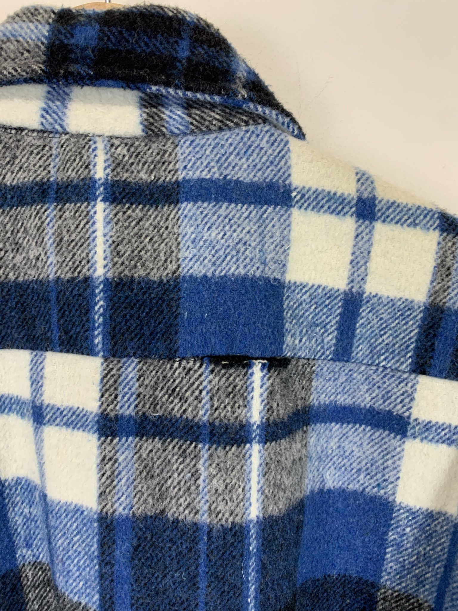 Flannel × Vintage Vintage 1980s Kings Road Blue Black Check Thick Warm Flannel Size L Tall Size US L / EU 52-54 / 3 - 4 Thumbnail