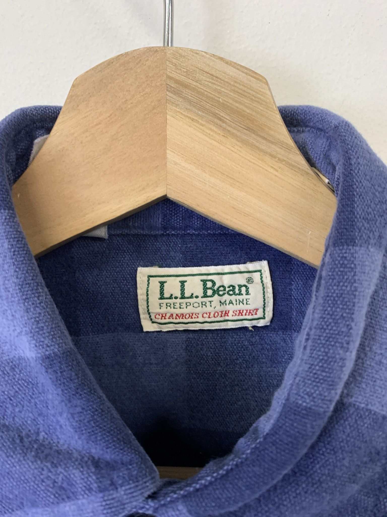 Flannel × Vintage Vintage LL Bean 1990s Thick Flannel Blue LL Bean Chamois Flannel Size S Size US S / EU 44-46 / 1 - 2 Thumbnail