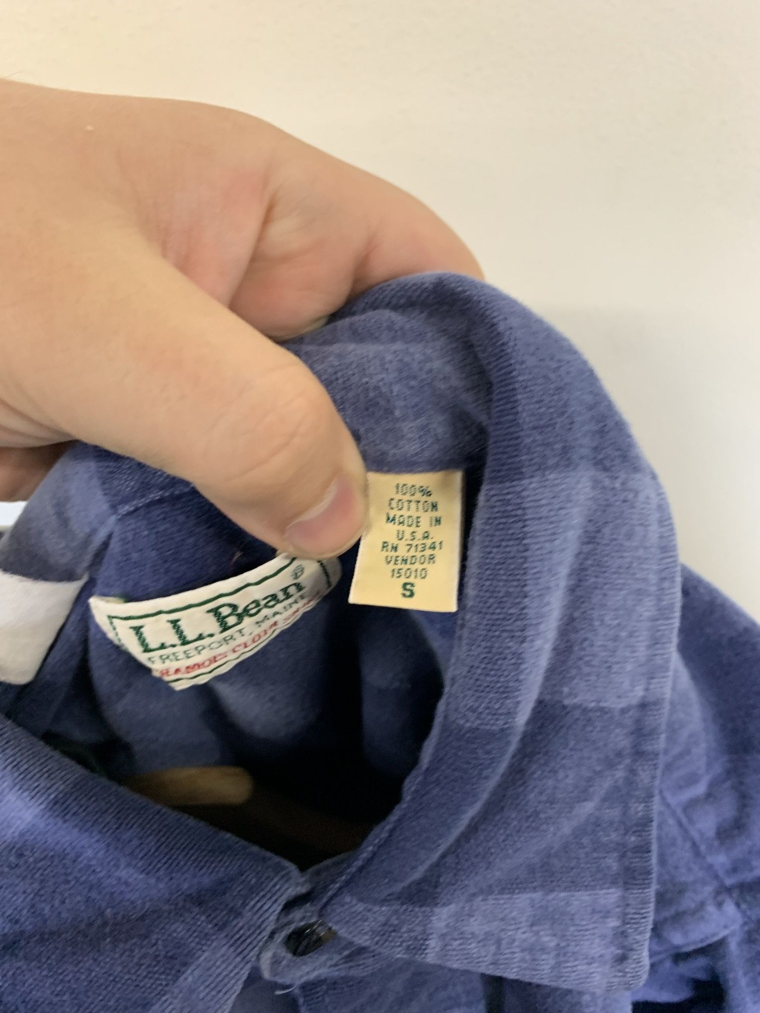 Flannel × Vintage Vintage LL Bean 1990s Thick Flannel Blue LL Bean Chamois Flannel Size S Size US S / EU 44-46 / 1 - 3 Thumbnail