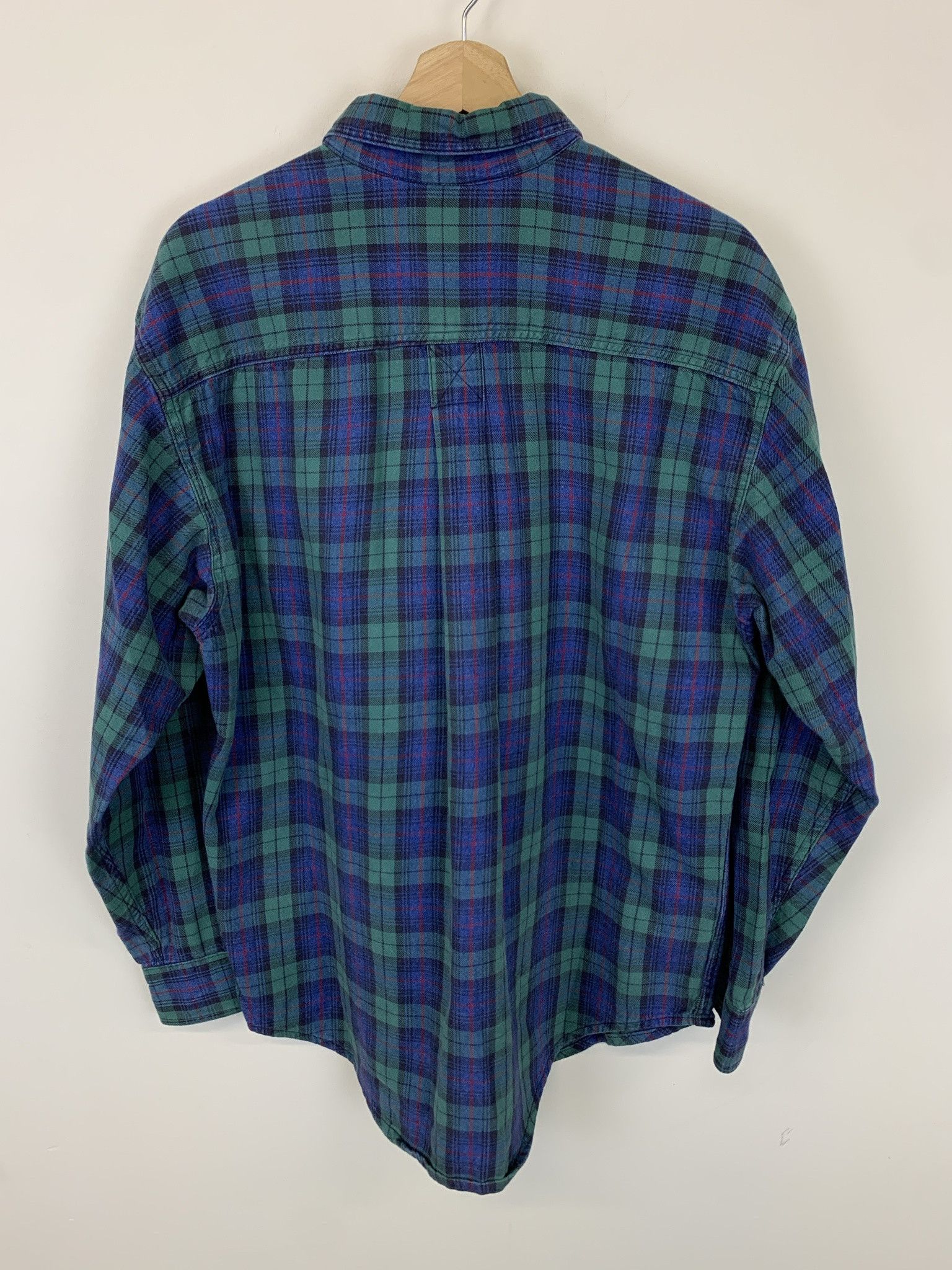 Flannel × Vintage Vintage LL Bena Blue Green Check Light Flannel Size L Size US L / EU 52-54 / 3 - 3 Thumbnail