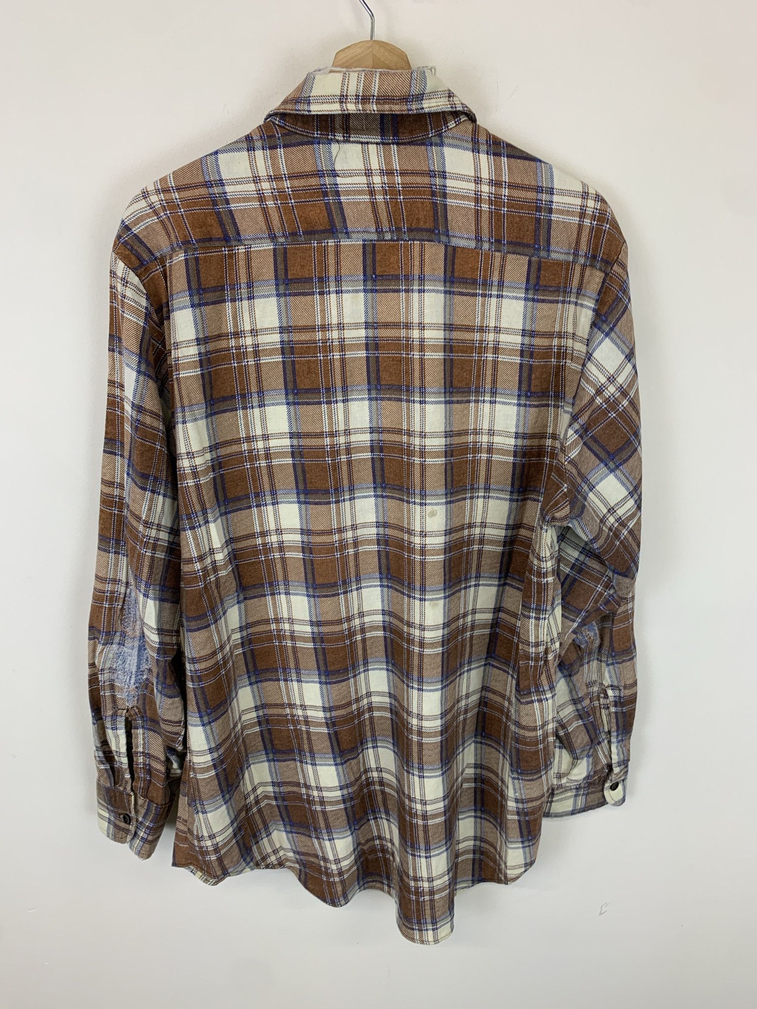 Flannel × Vintage Vintage 1990s Distressed Grunge Flannel Light Flannel Top Size L Size US L / EU 52-54 / 3 - 8 Thumbnail