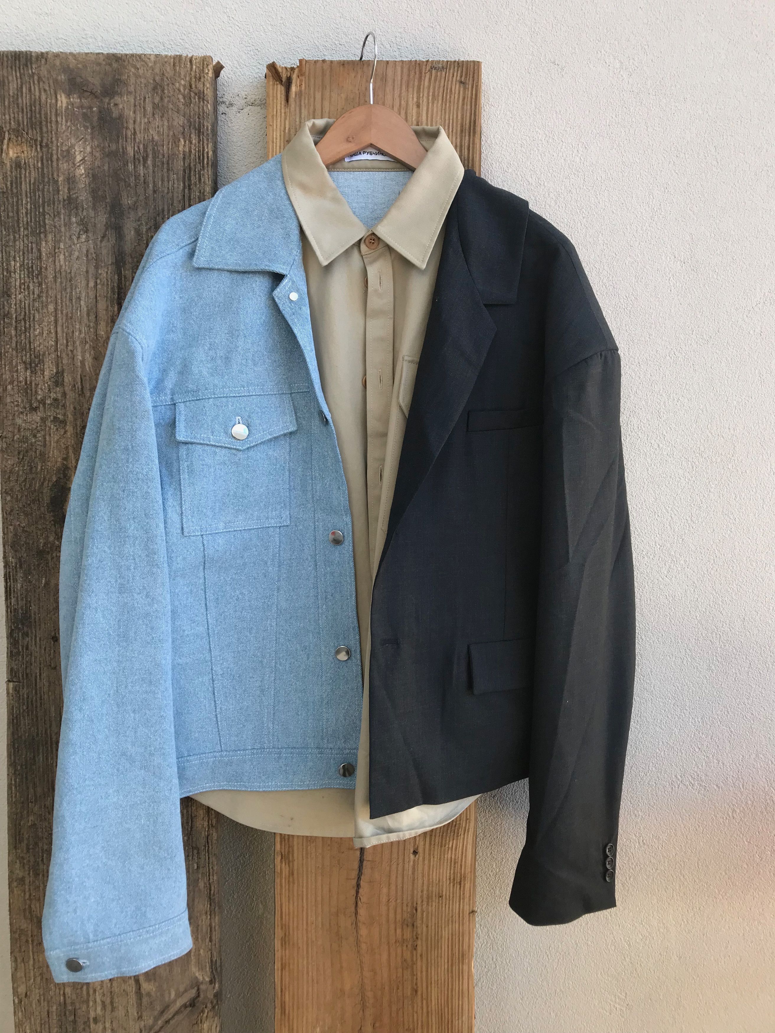 Gosha Rubchinskiy Hybrid Denim Jacket & Blazer Multi Color Gosha | Grailed