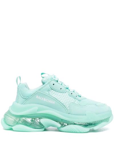 Balenciaga Triple S Air Nylon Sneakers In Mint Size US 12 / IT 42 - 2 Thumbnail