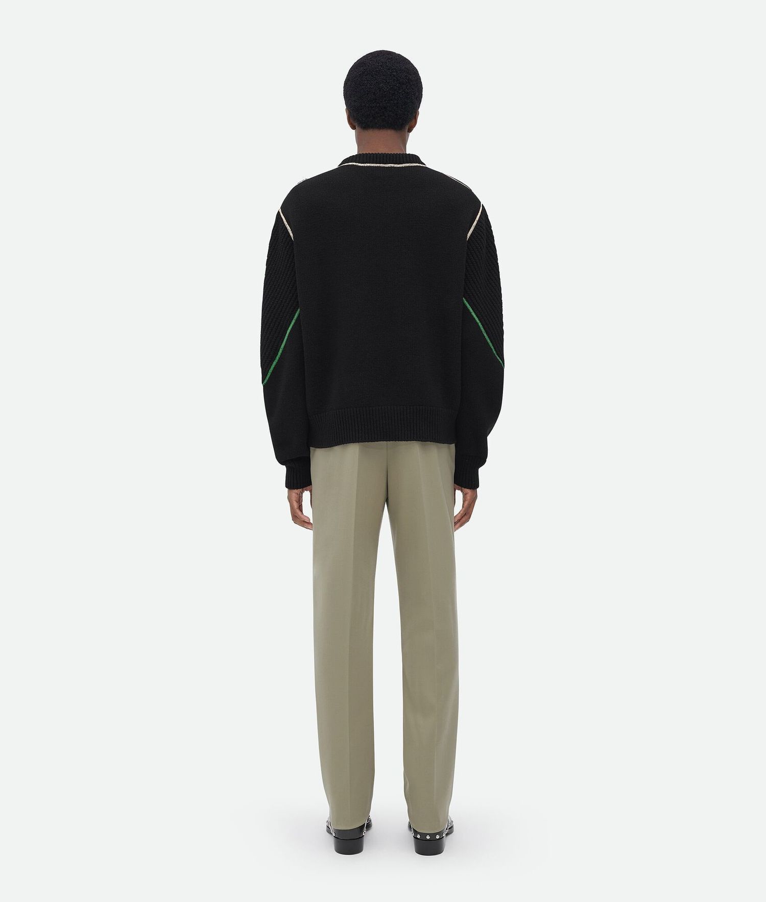 Bottega Veneta Bottega Veneta Wool Cashmere Overlock Jumper in black Size US S / EU 44-46 / 1 - 2 Thumbnail