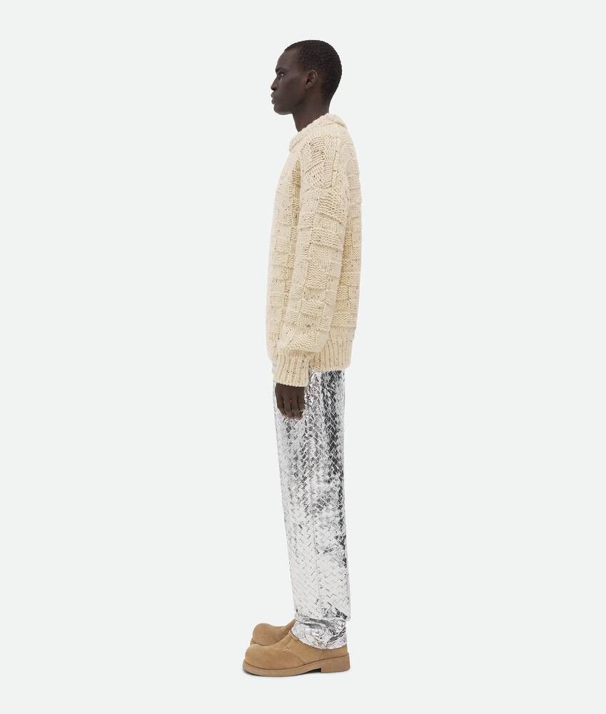 Bottega Veneta Bottega Veneta Heavy Intreccio Graphic Wool Jumper Sand Size US L / EU 52-54 / 3 - 2 Thumbnail