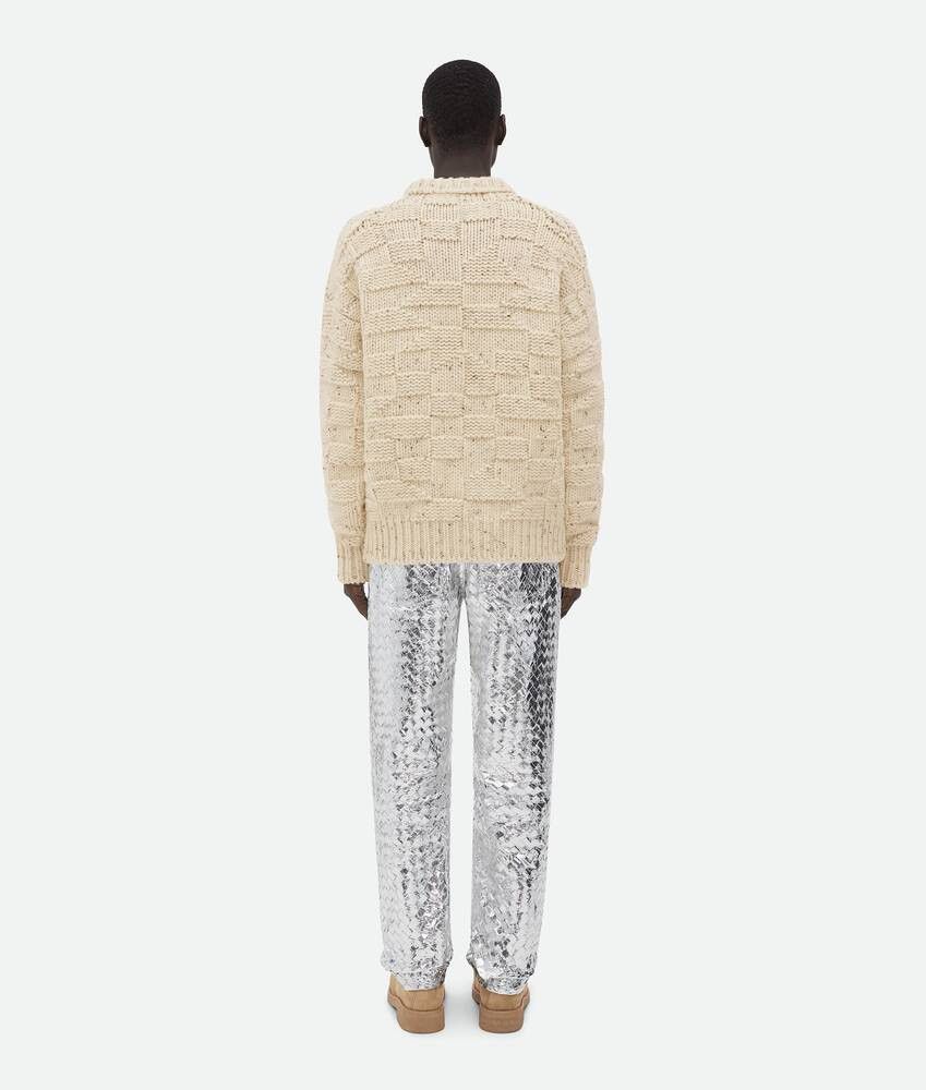 Bottega Veneta Bottega Veneta Heavy Intreccio Graphic Wool Jumper Sand Size US XL / EU 56 / 4 - 3 Thumbnail