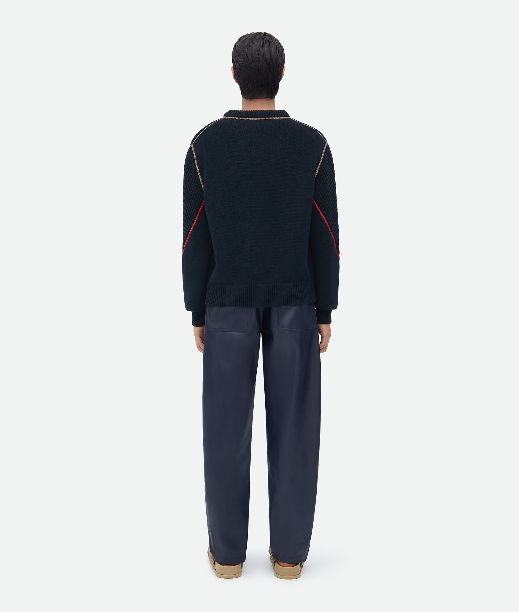 Bottega Veneta Bottega Veneta Wool Cashmere Overlock Jumper in navy Size US XS / EU 42 / 0 - 3 Thumbnail
