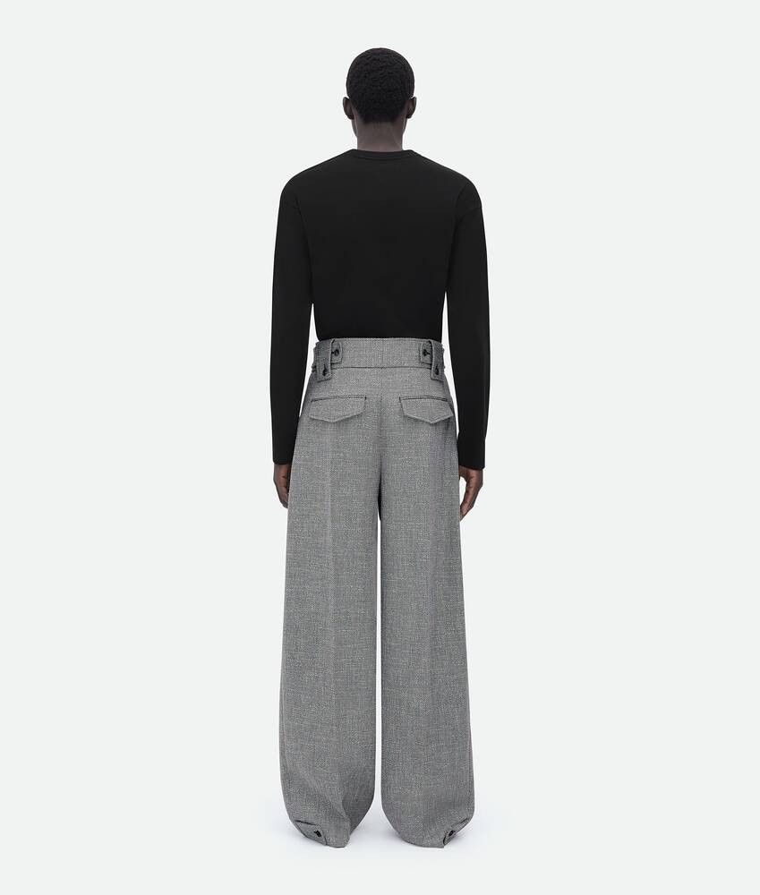 Bottega Veneta Bottega Veneta Wide Leg Wool and Cotton Pants Size US 34 / EU 50 - 3 Thumbnail