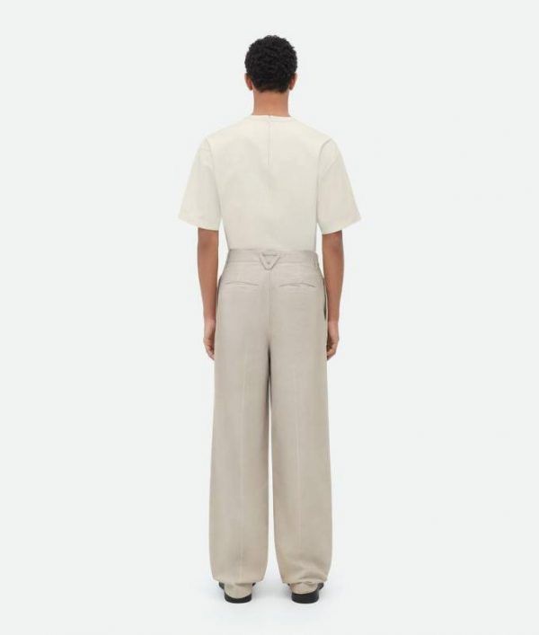 Bottega Veneta $6.9K VALUE Printed Leather Trousers Light Beige Size US 30 / EU 46 - 3 Thumbnail