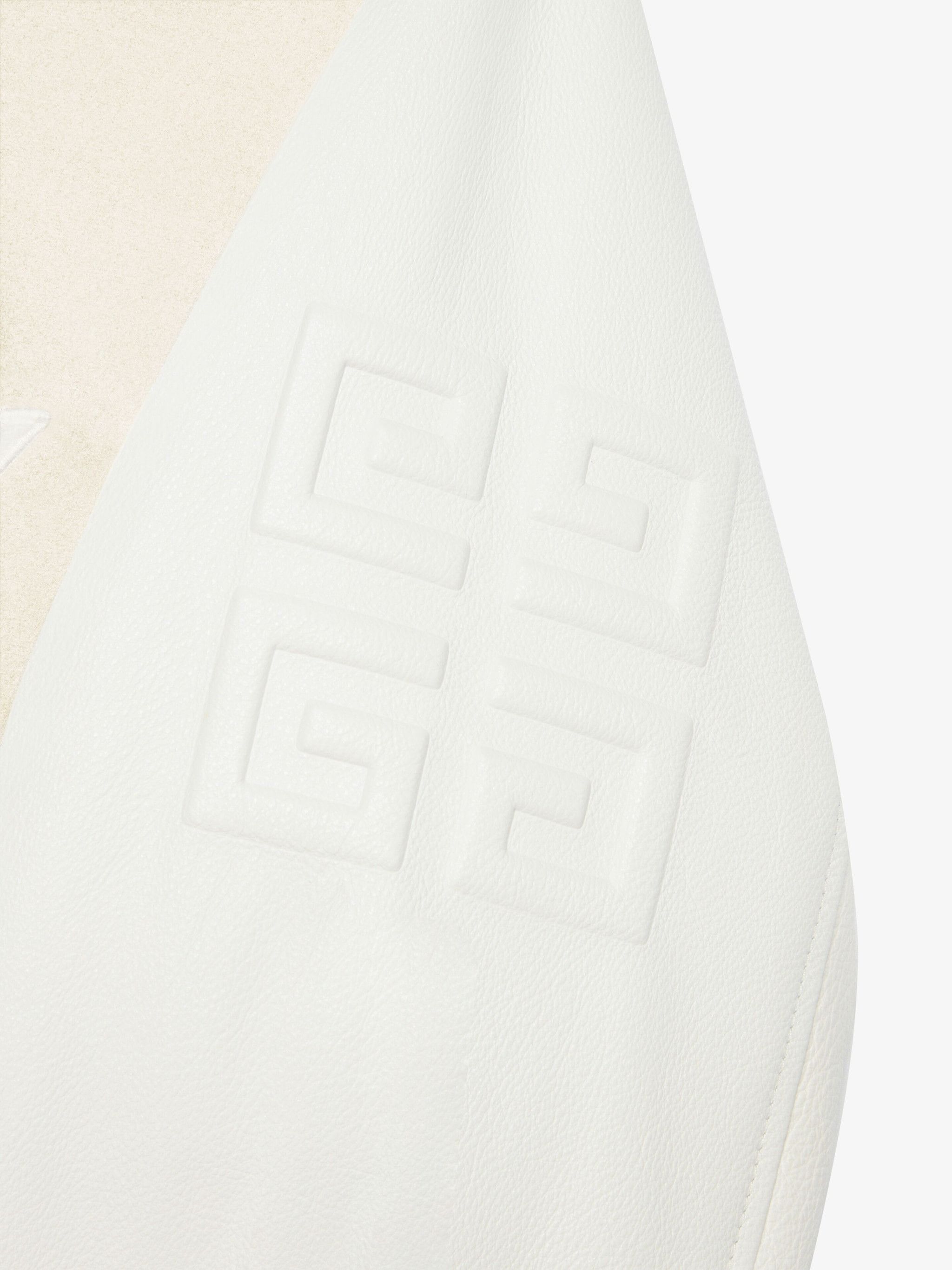 Givenchy White Leather Varsity Jacket Size US L / EU 52-54 / 3 - 2 Thumbnail