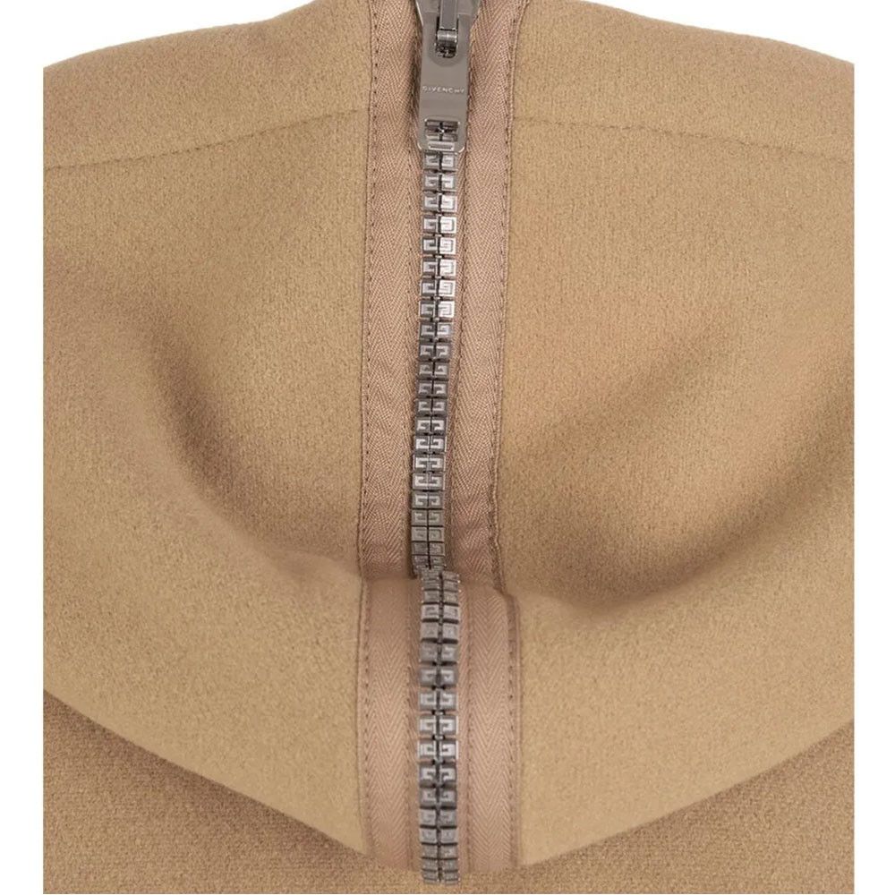 Givenchy Givenchy Hooded Varsity Wool and Grained Leather Jacket in brown Size US XL / EU 56 / 4 - 3 Thumbnail